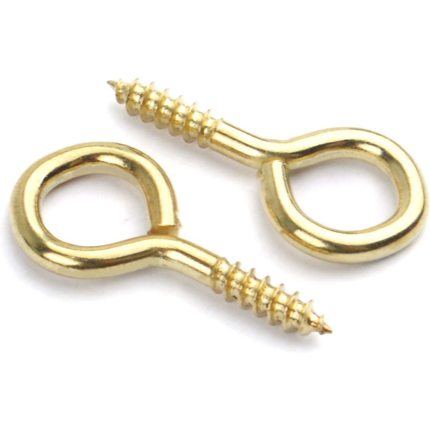 BronaGrand 100pcs 25mm (1 Inch) Small Screw Pins Hooks Screw in Hooks for Hanging Crafts Decoration Cups,Gold