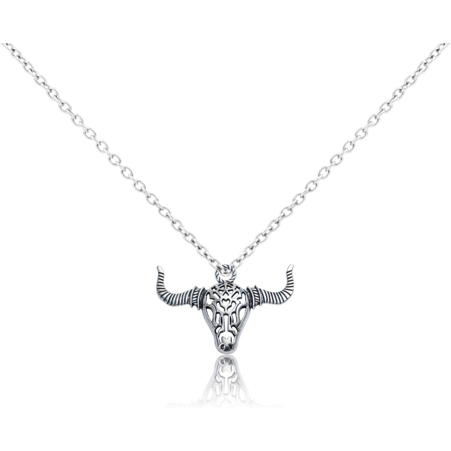 Cow Charms Bulk,100g (40-60pcs) Antique Silver Cow Pendant Vintage Alloy Cattle Charms for DIY Necklace Bracelet Keyring Craft