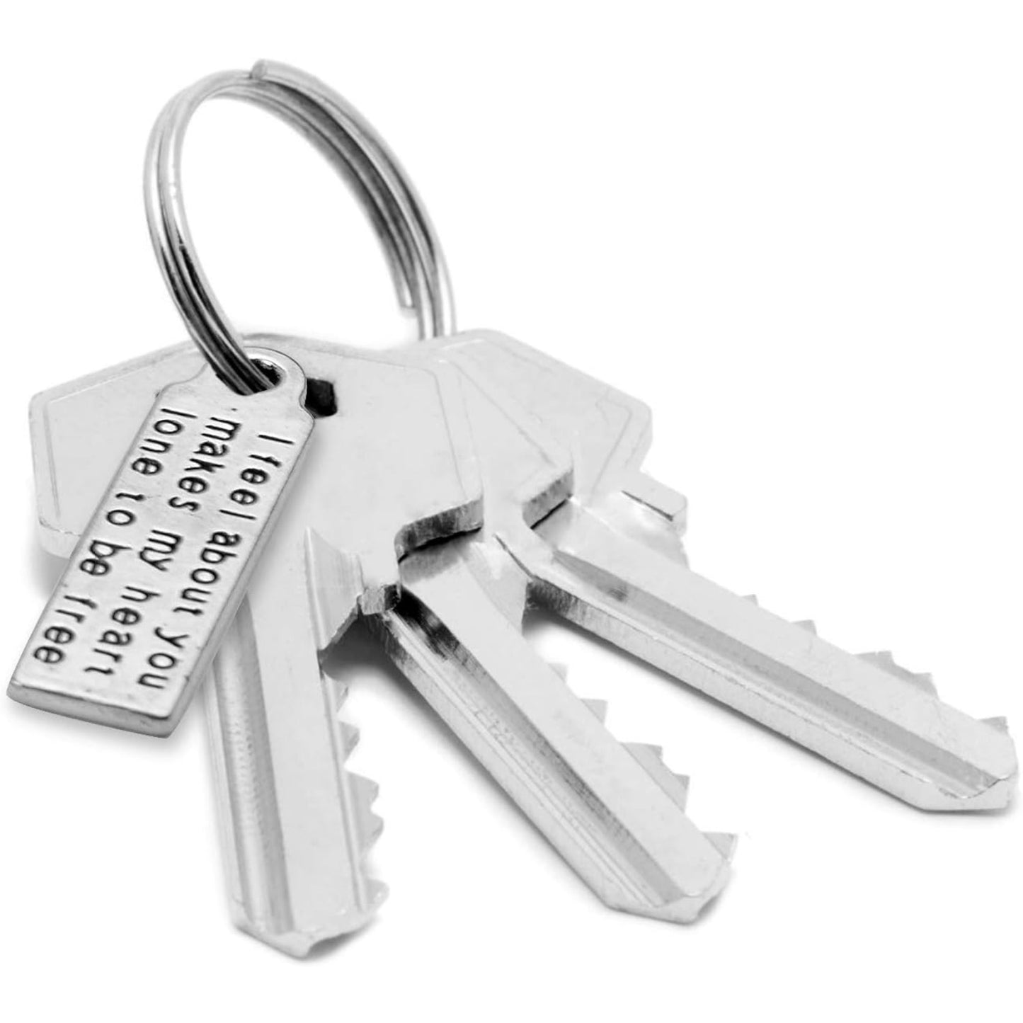 Word Charms Collection,30pcs Antique Silver Message Pendants Inspirational Lettering charms for Jewelry Making Decoration Crafting,30 x 8mm (i feel about you makes my heart lone to be free)