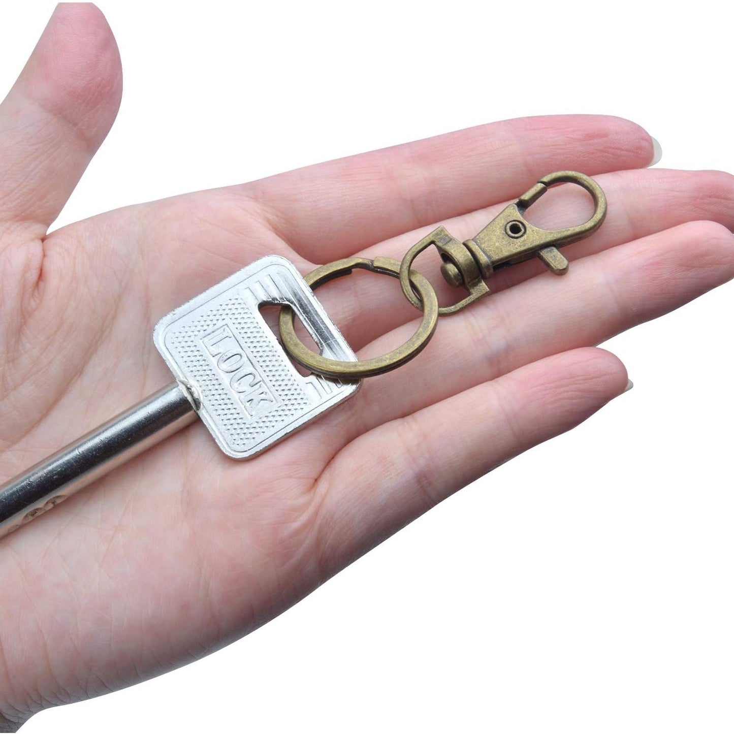 Bronze Lobster Claw Clasp Keychain,30 Pieces Swivel Clasps and 30 Pieces Keychain Rings for Craft Project Making