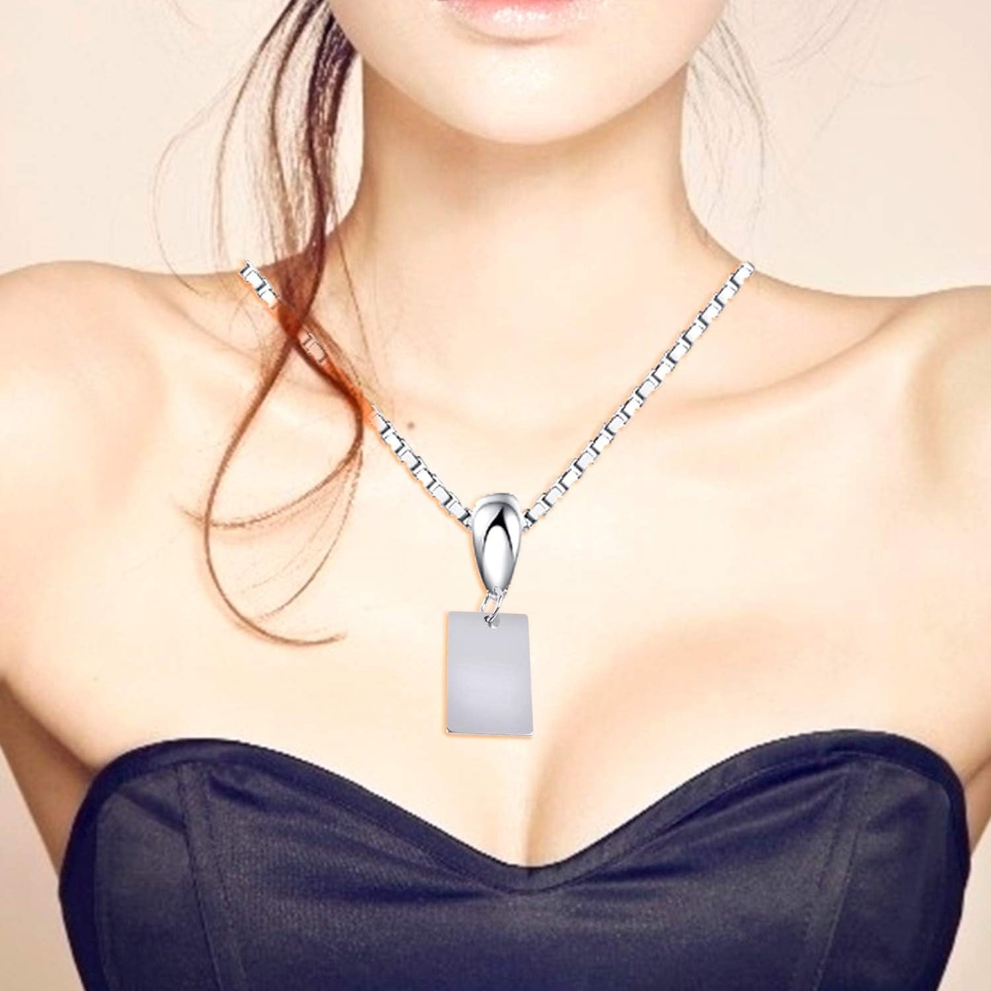 10 Pieces Stamping Blanks,Rectangle Stainless Steel Blank Stamping Tag Pendants Charms for Jewelry Making(32x18mm)