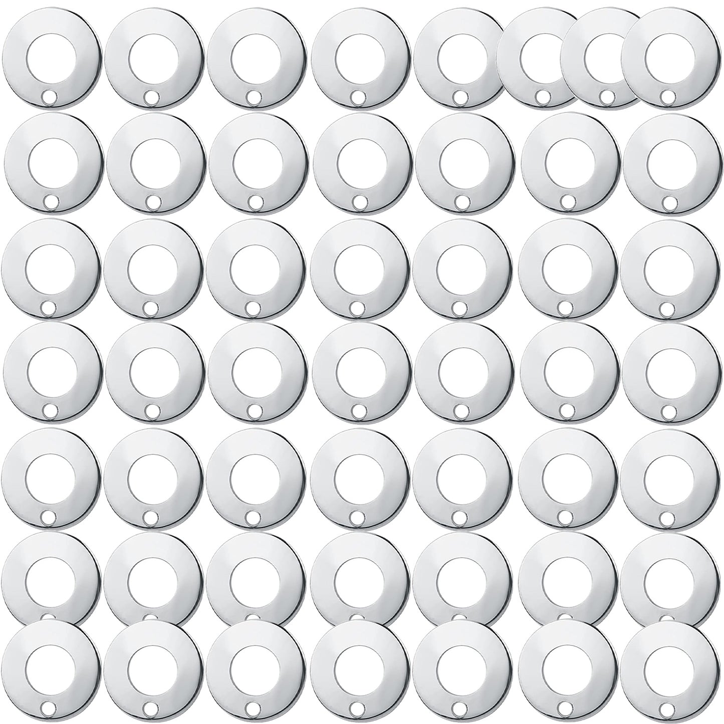 40pcs Stainless Steel Stud Earrings Round Rondelle Blank Earring Post Pins with Loop Hole and 40pcs Butterfly Earring Backs for DIY Jewelry Making Findings, Gold, Steel