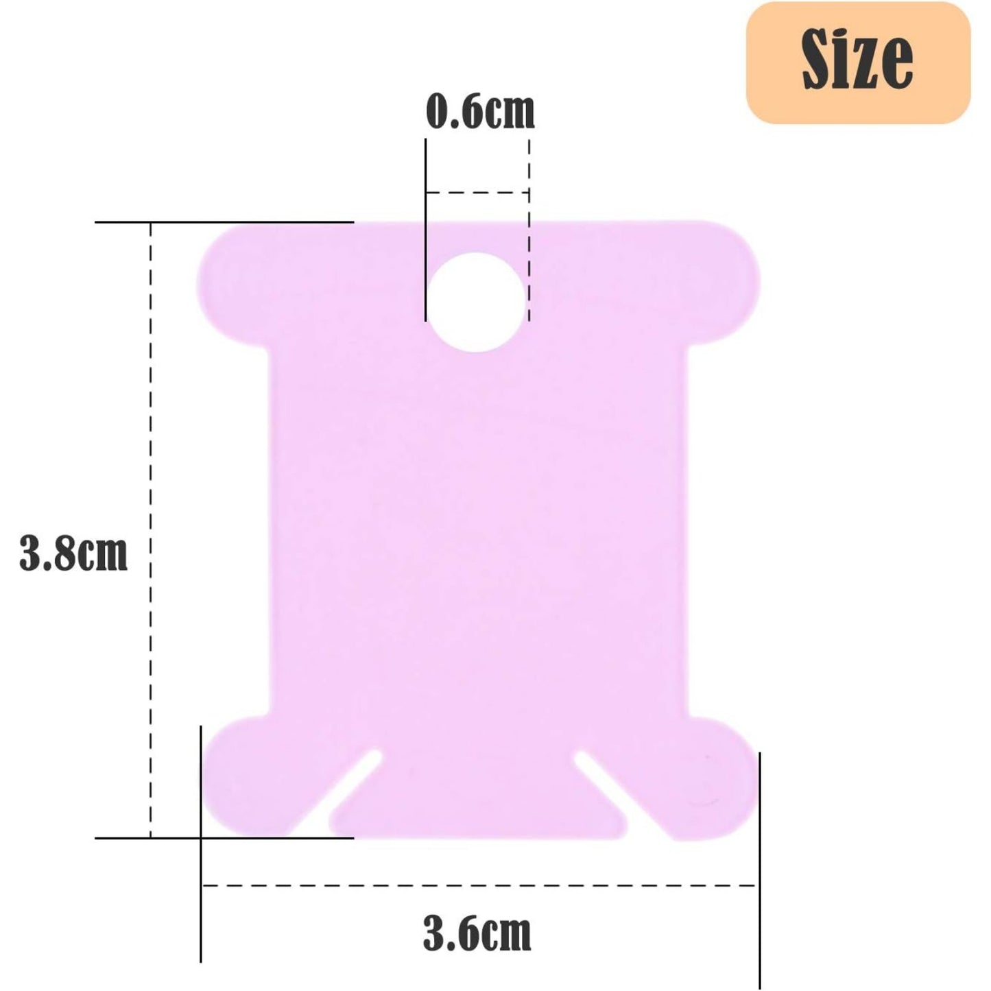 BronaGrand 100 Pieces Plastic Floss Bobbins Embroidery Thread Cards Cross Stitch Bobbin Thread Organizer