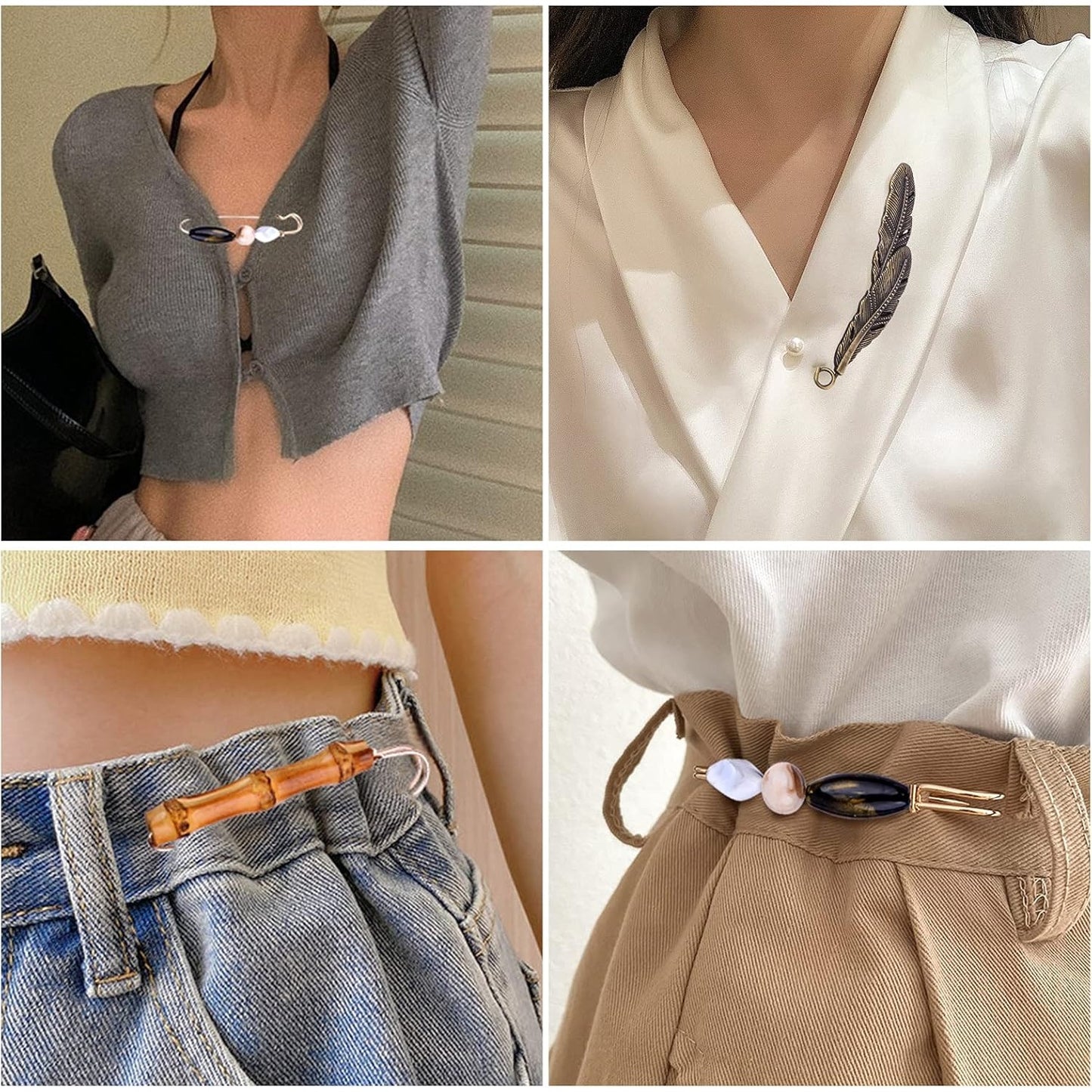 5pcs Vintage Chic Brooch Extra Large Safety Pins Heavy Duty Safety Pins Accessories for Women Men Clothing Sweaters Shawls Collars Scarf Blankets Crafts, 5 Styles