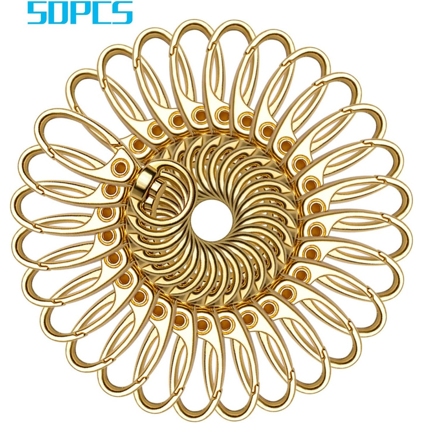 Swivel Clasp Clips,50pcs 35mm Swivel Trigger Clips Metal Keyring Clasps Snap Hooks for Hanging Key Chains Dog Leashes Crafts Decorations,Gold