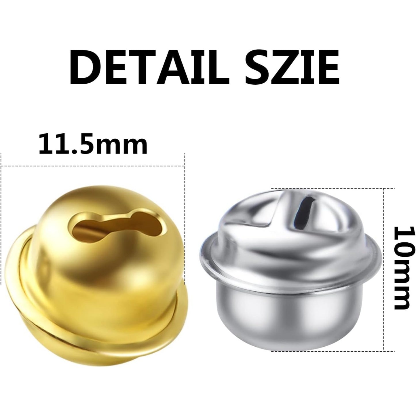 200pcs Jingle Bells,Metal Christmas Mini Bells Craft Bells Bulk for Pet Dog Cat Pendants Christmas Party Festival Decoration and Home Decoration