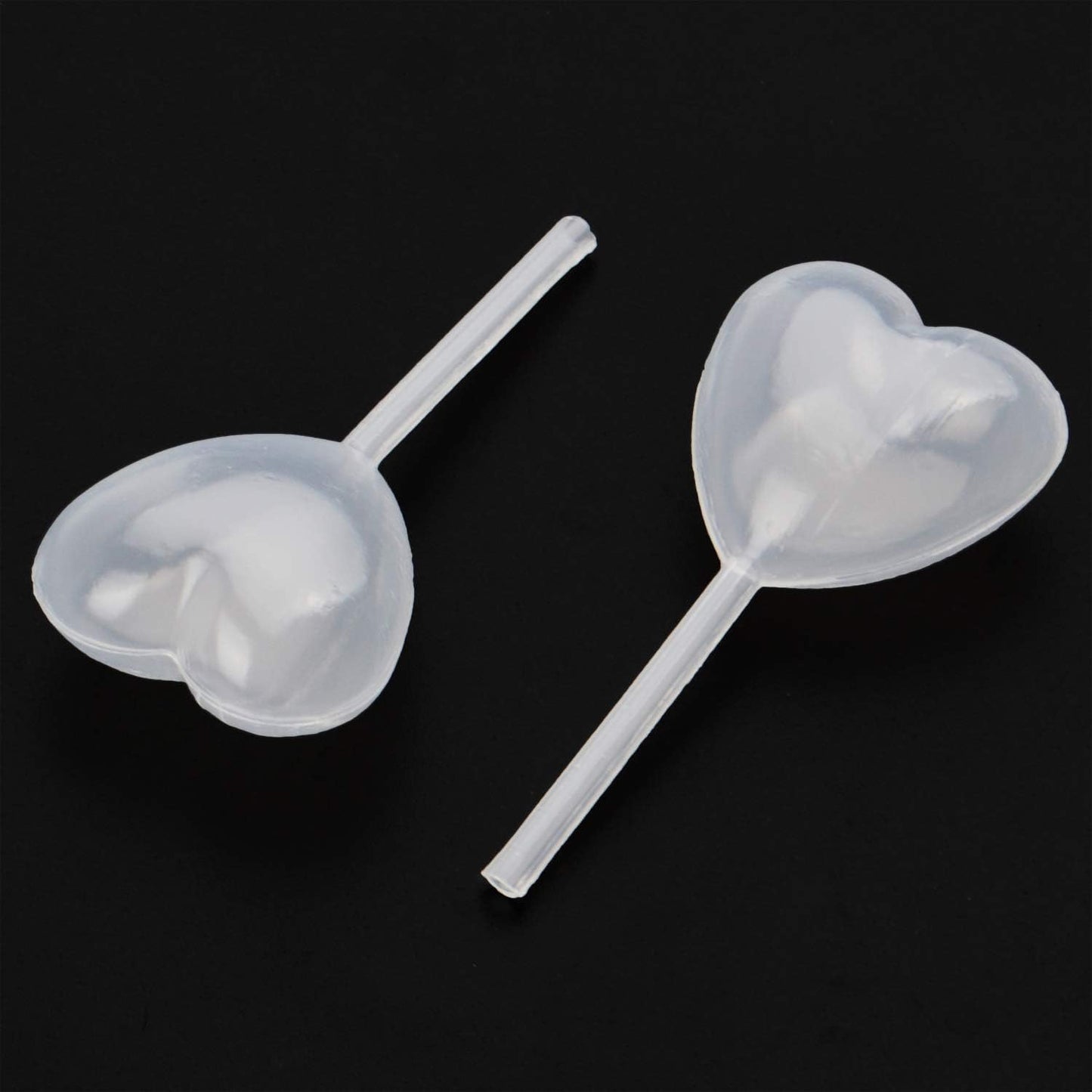 BronaGrand 50pcs Clear Heart Shape 4ml Liquid Dropper Pasteur Pipette, Plastic Squeeze Transfer Pipettes