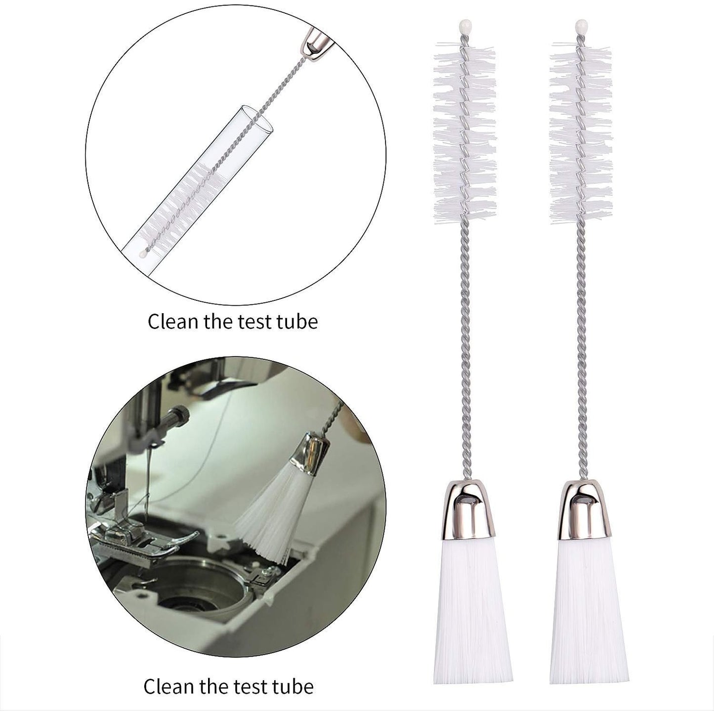 BronaGrand 5pcs Double Ended Sewing Machine Cleaning Brush,Brushes for Automobile,loudspeakers,Computer,Household Appliances
