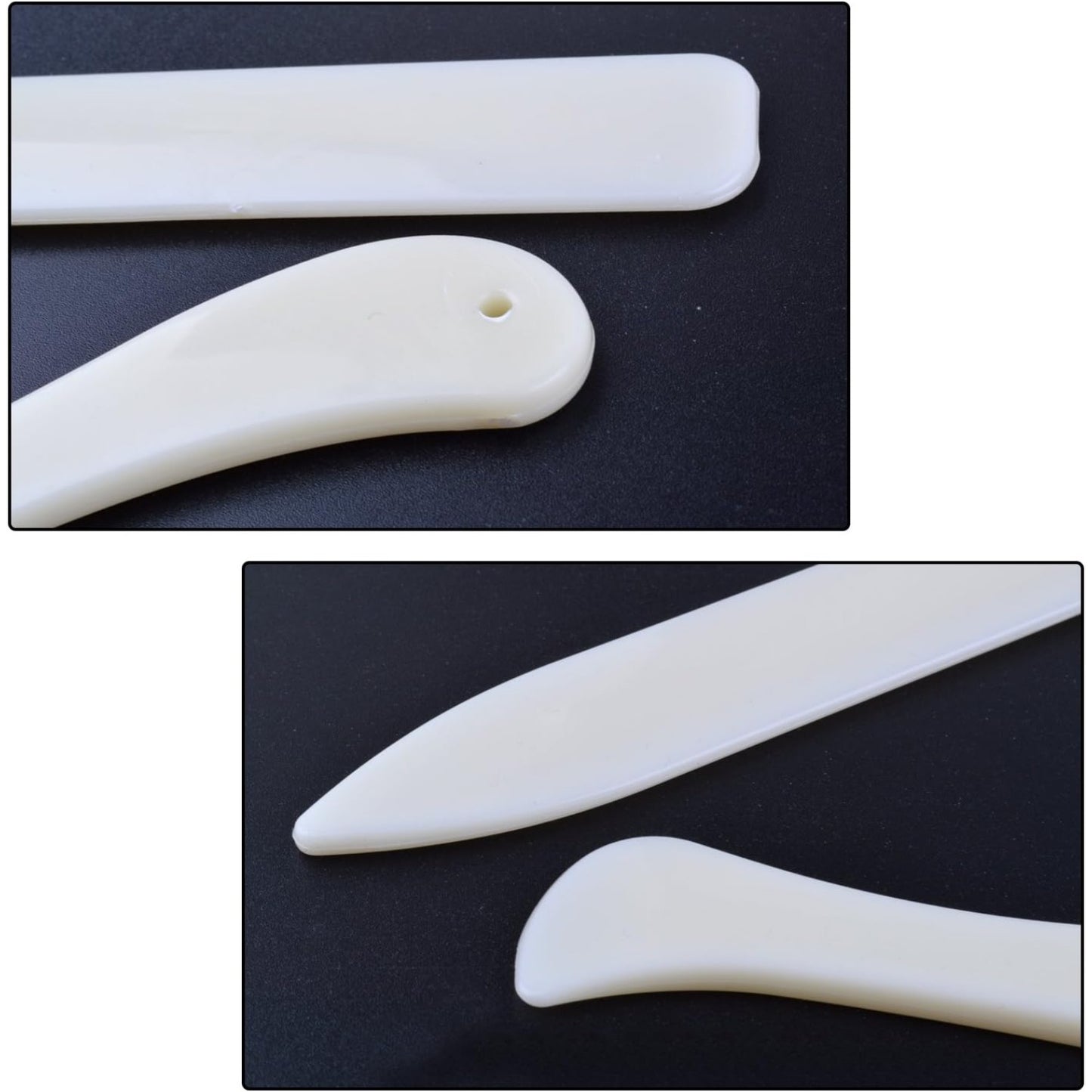 2 Pieces Bone Folder Paper Creaser Set Scoring Tool for Paper Crafts, Bookbinding, Card Making and Office Supplies