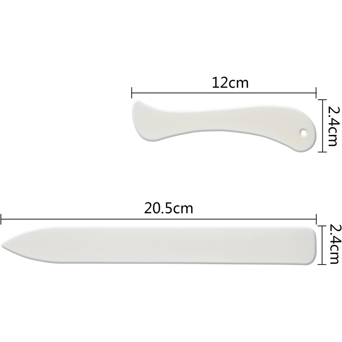 2 Pieces Bone Folder Paper Creaser Set Scoring Tool for Paper Crafts, Bookbinding, Card Making and Office Supplies