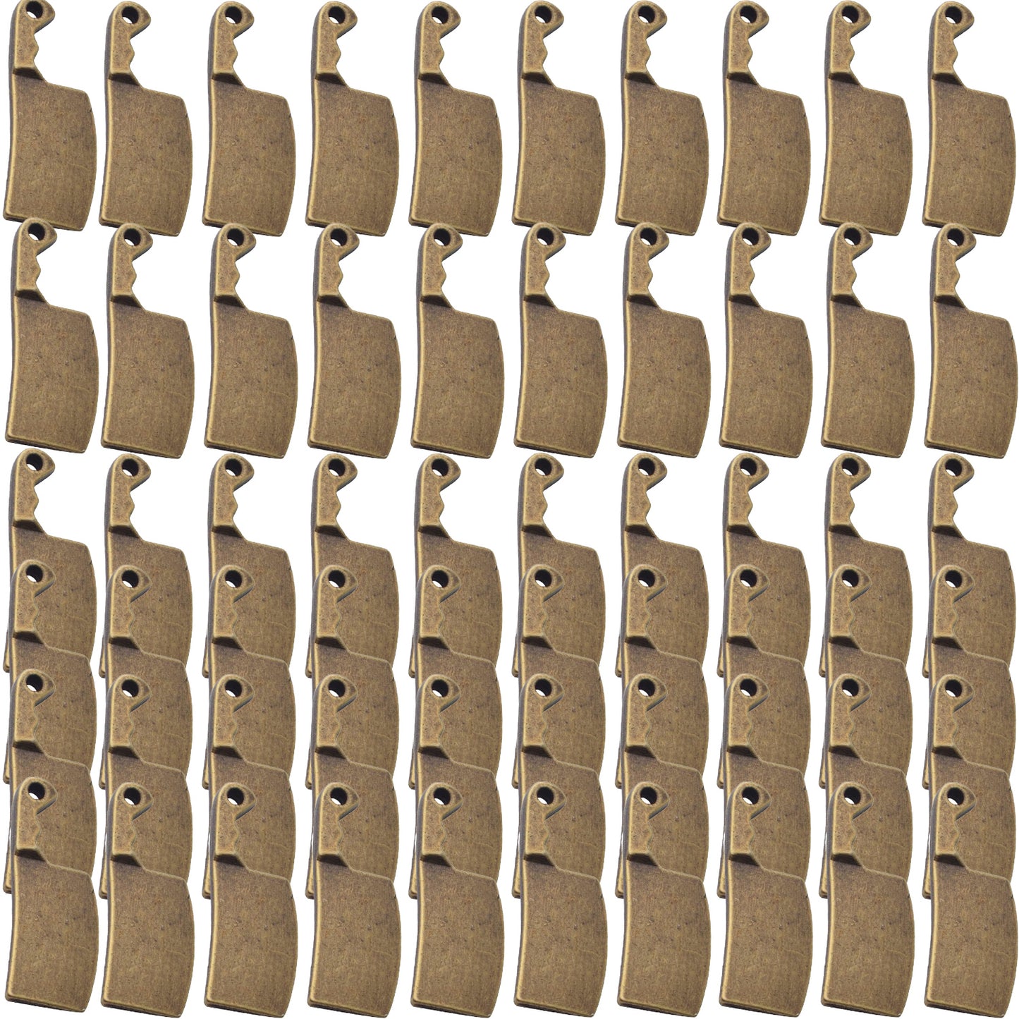 60pcs Kitchen Charms,23.5mm×9mm Alloy Knife Meat Cleaver Charm Pendants for DIY Bracelet Necklace Jewelry Crafts Making Supplies,2 Colors