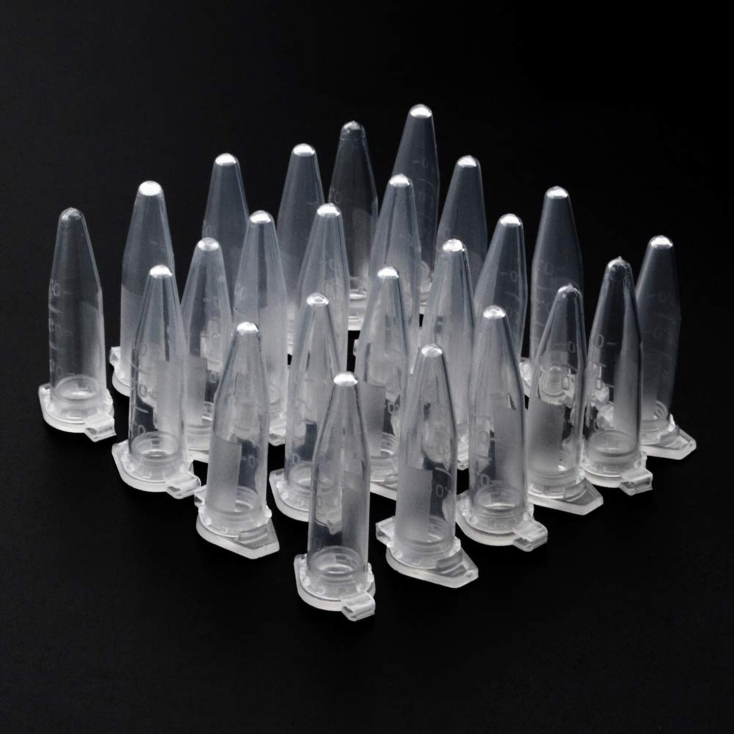 BronaGrand 200 Pieces 0.5ML Polypropylene Graduated Microcentrifuge Tubes with Attached Lid Clear