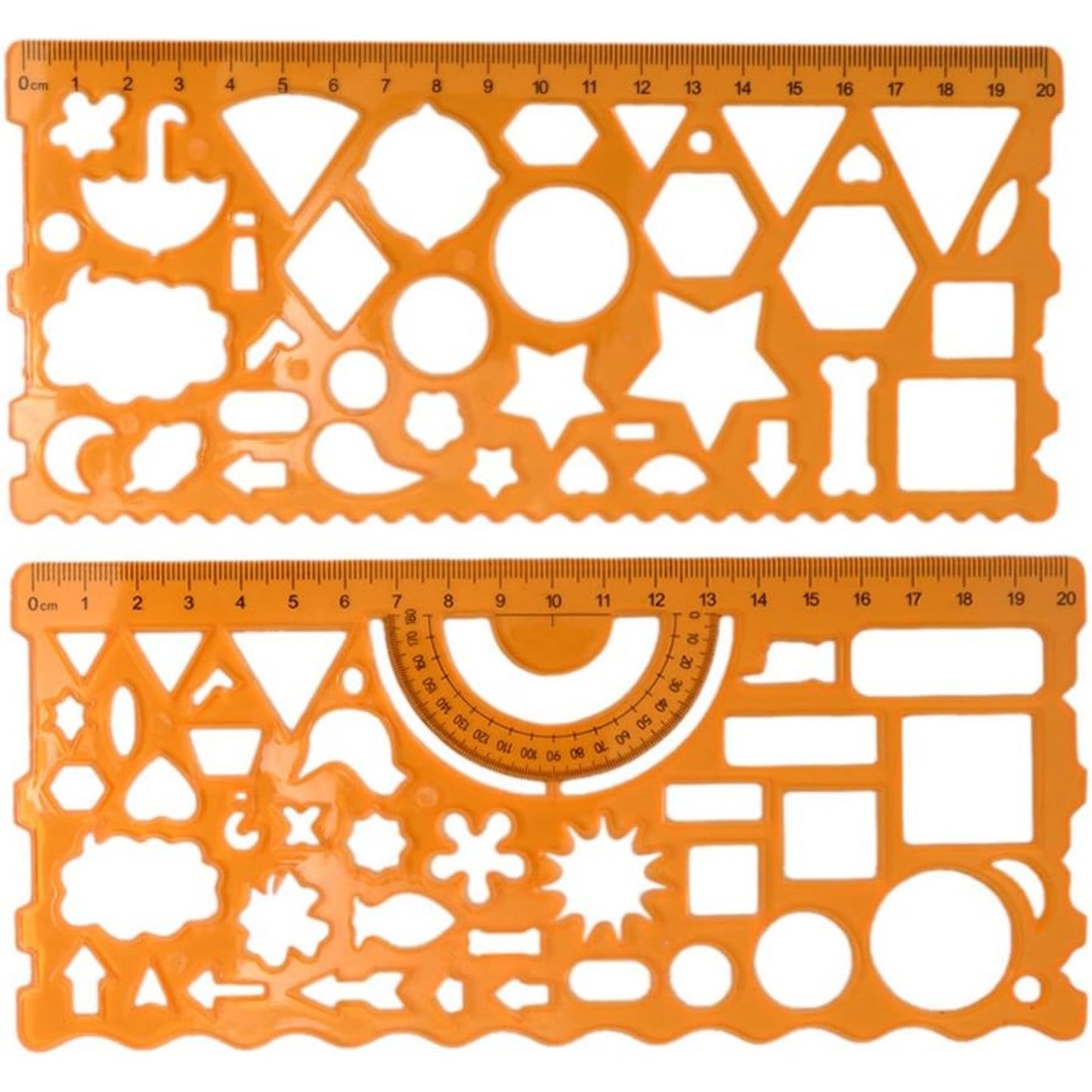 BronaGrand Plastic Templates Drawing Geometric Rulers Triangle Circle Drawing Ruler(Random Color)