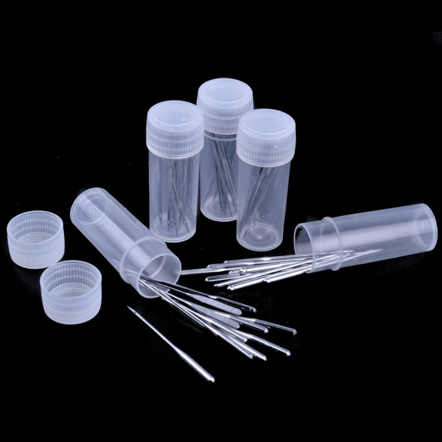 50 Pieces Sewing Needles Home Sewing Machine Needles, Size 9, 11, 14, 16, 18, with 5 Needle Bottles, 10 Pieces Per Size
