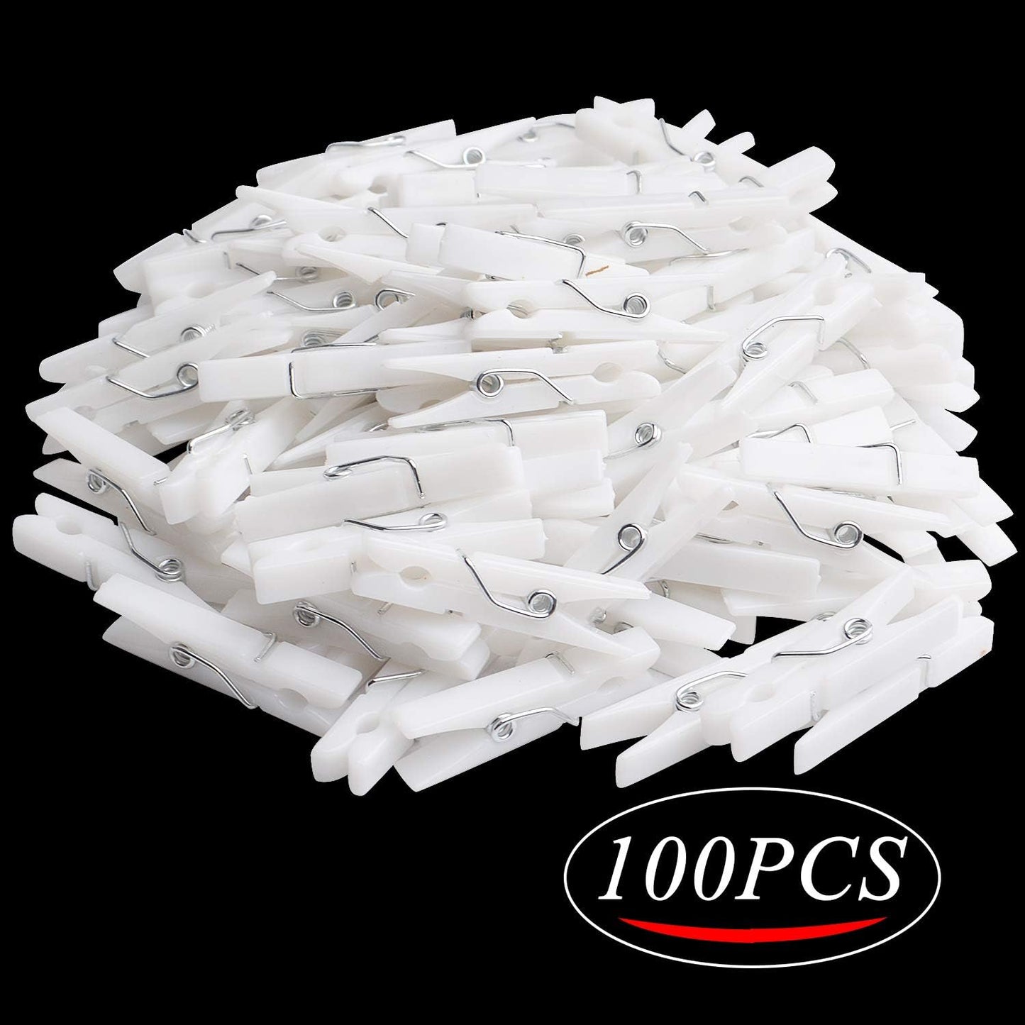 Photo Clips,100Pcs Mini Plastic Picture Clips Clothespins Craft Pegs Decorative Photo Clips for Home,Dorm Room,Office Decoration
