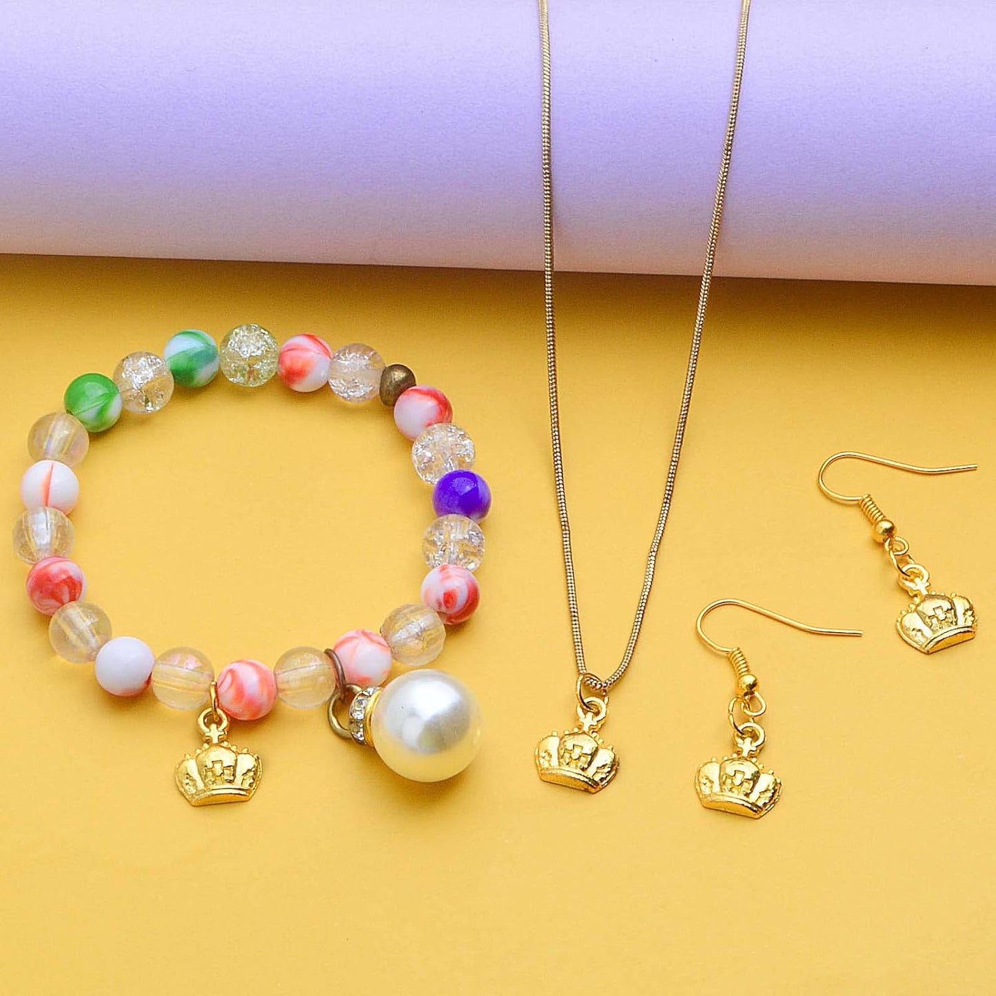 50pcs Golden Plated Crown Shape Charms Tibetan Alloy Cute Crown Pendants Vintage Dangle Charms Craft Supplies for DIY Bracelet Necklace Earrings Jewelry Making Findings