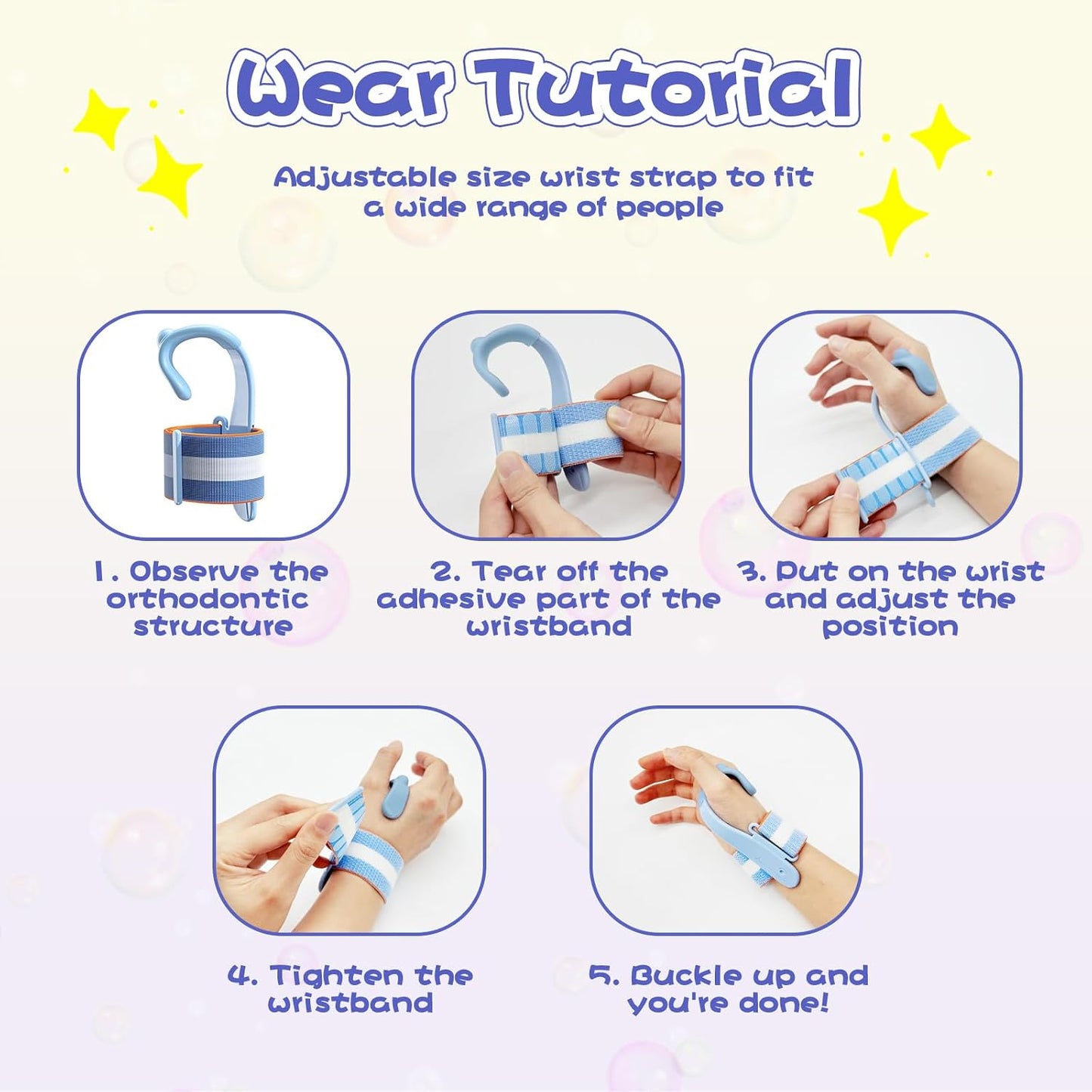 Aylifu Pencil Grips for Kids Handwriting, Soft Flexible Pencil Grips, Ergonomic Writing Aid with Adjustable Wrist Support and Finger Position Trainer for Home Writing Practice