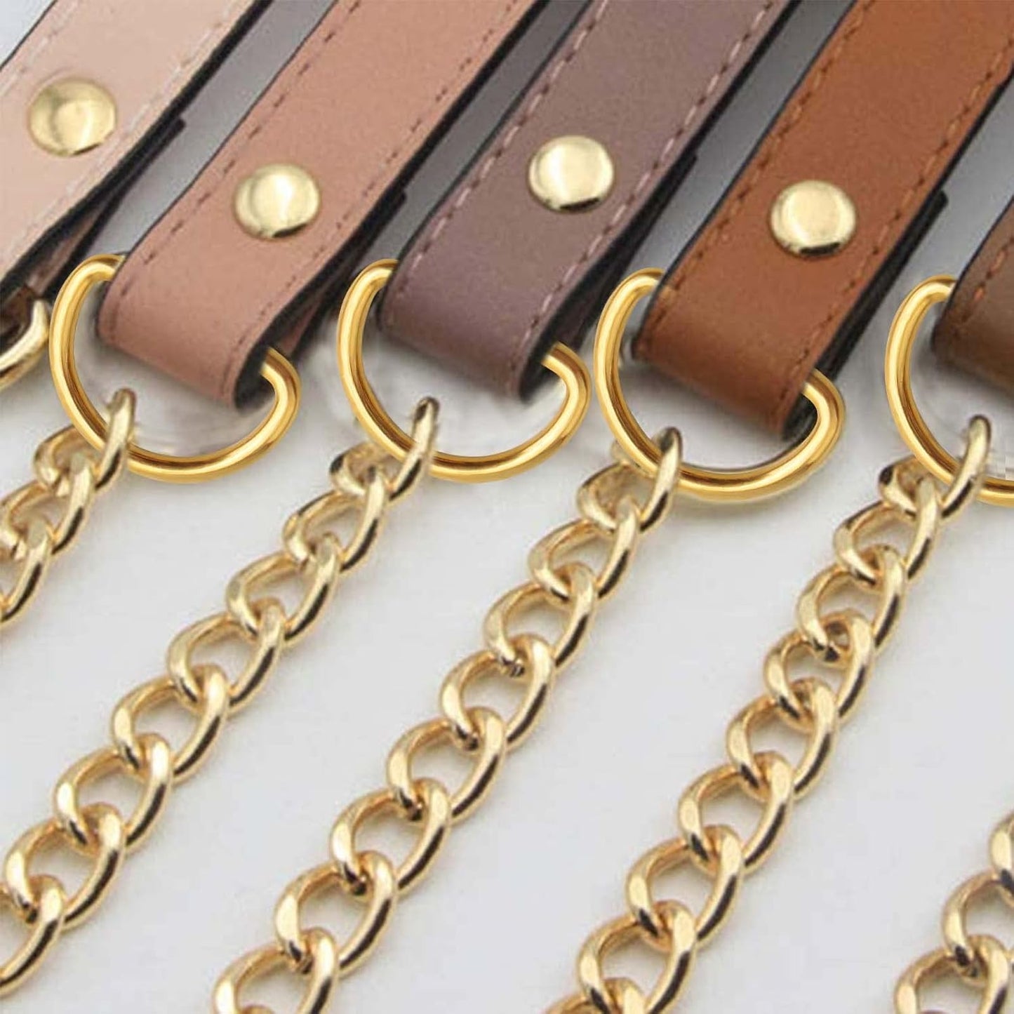 100pcs Metal Semi-Circular D Rings Multipurpose Half Round D Rings Loop Webbing Buckle Hardware Accessories for DIY Crafts Bags Clothing Backpack Belt Sewing, Golden