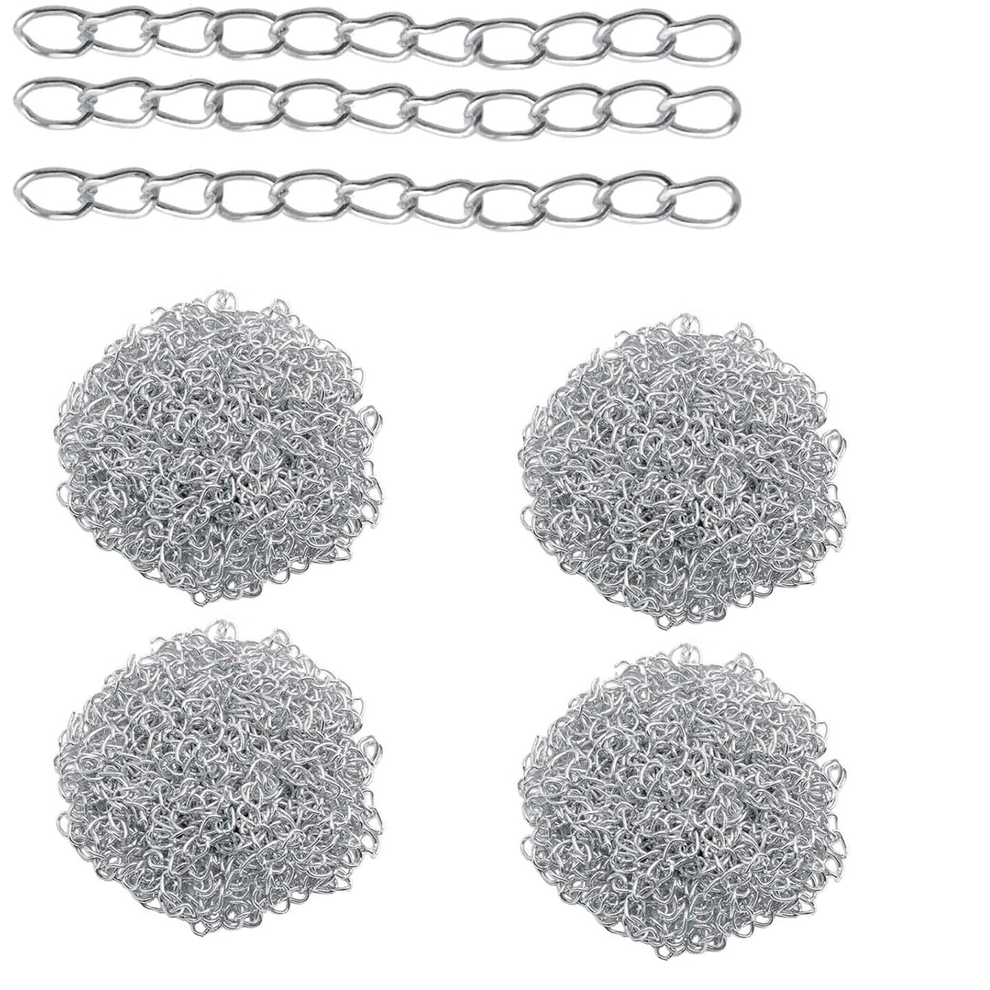 200 Pieces 2 Colors Metal Necklace Extenders Bracelet Anklet Chain Extensions for DIY Jewelry Making Valentine's Day Birthday Gifts, 5 cm / 7 cm