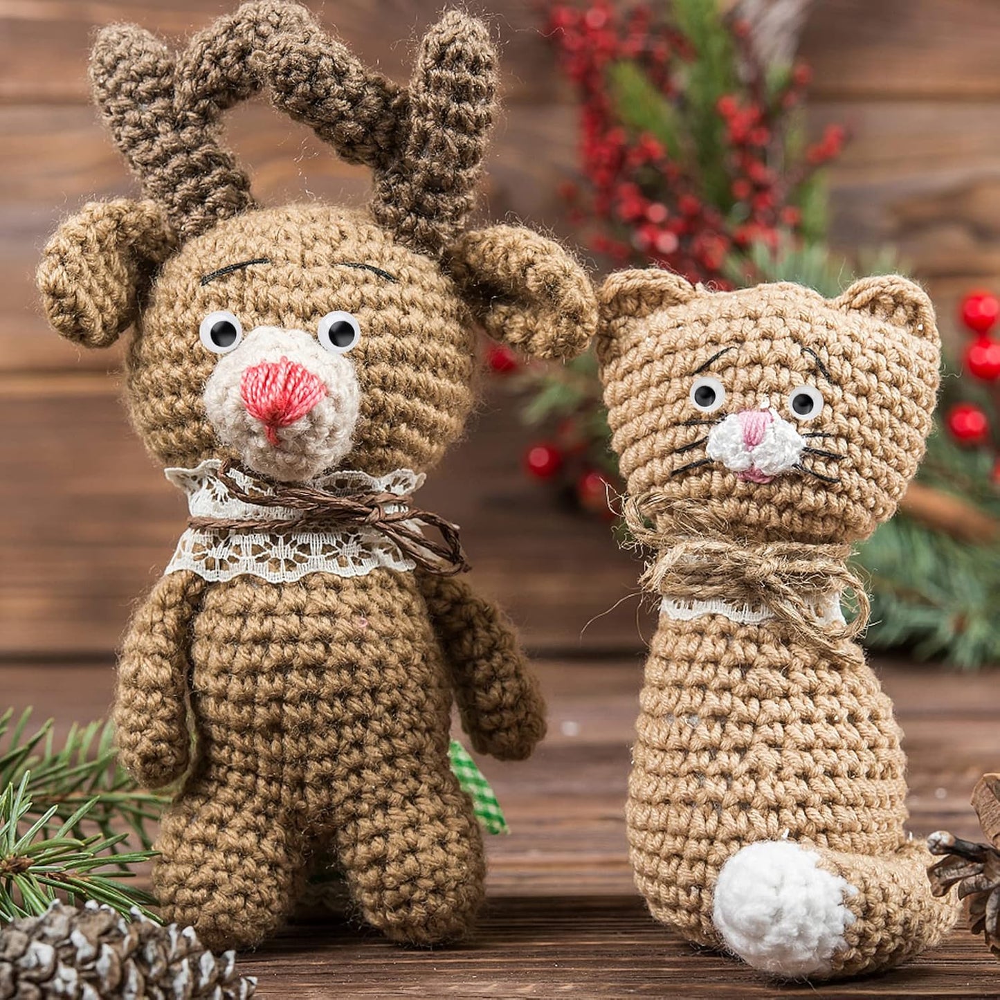 200 Pieces Black Wiggle Eyes Round Plastic Googly Eyes with Self-Adhesive Stickers for DIY Crafts Hand Puppet Weaving Cloth Party Decoration, 12 mm / 15 mm