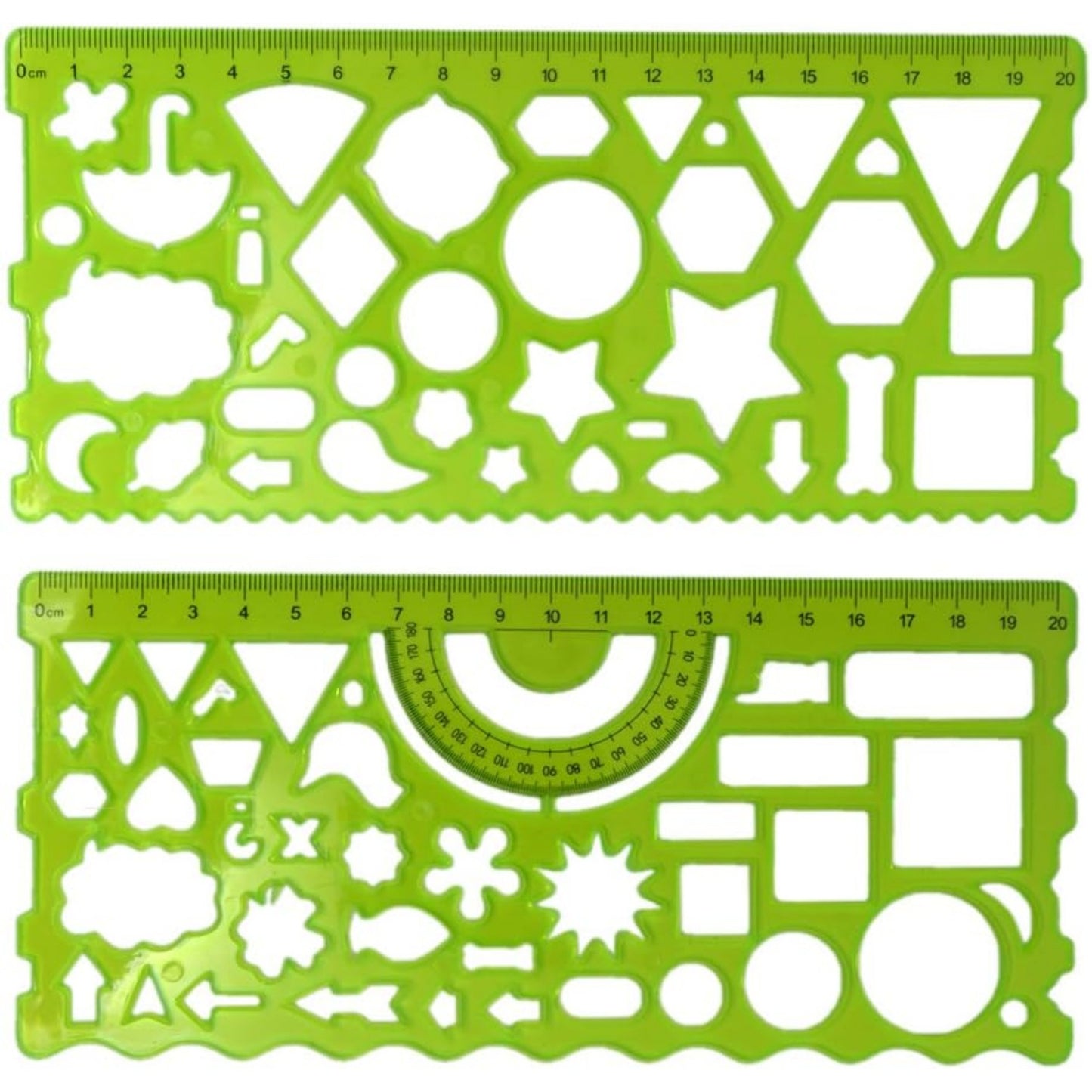 BronaGrand Plastic Templates Drawing Geometric Rulers Triangle Circle Drawing Ruler(Random Color)