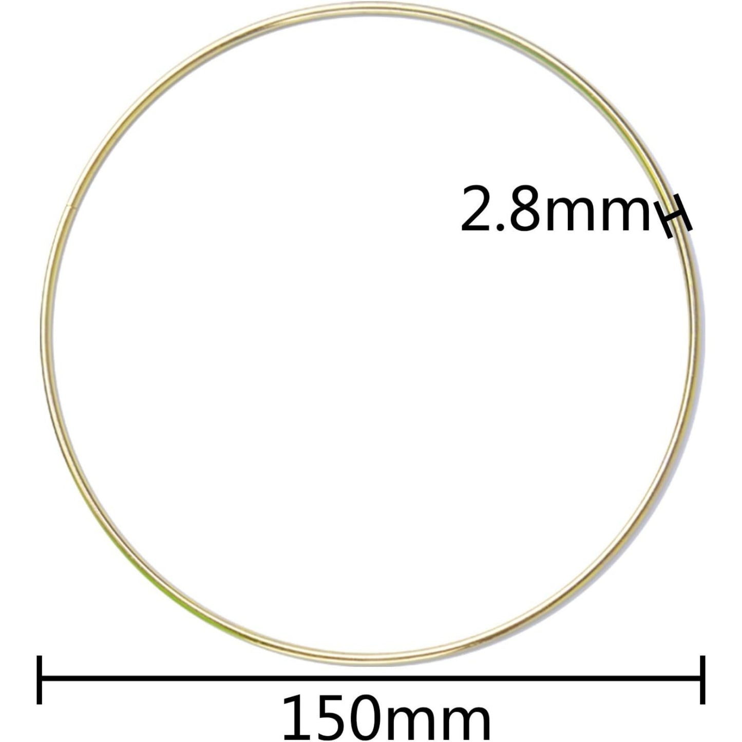 BronaGrand 6pcs Metal Rings Hoops Macrame Rings for Dream Catchers and Crafts,6 inch, Gold and Silver