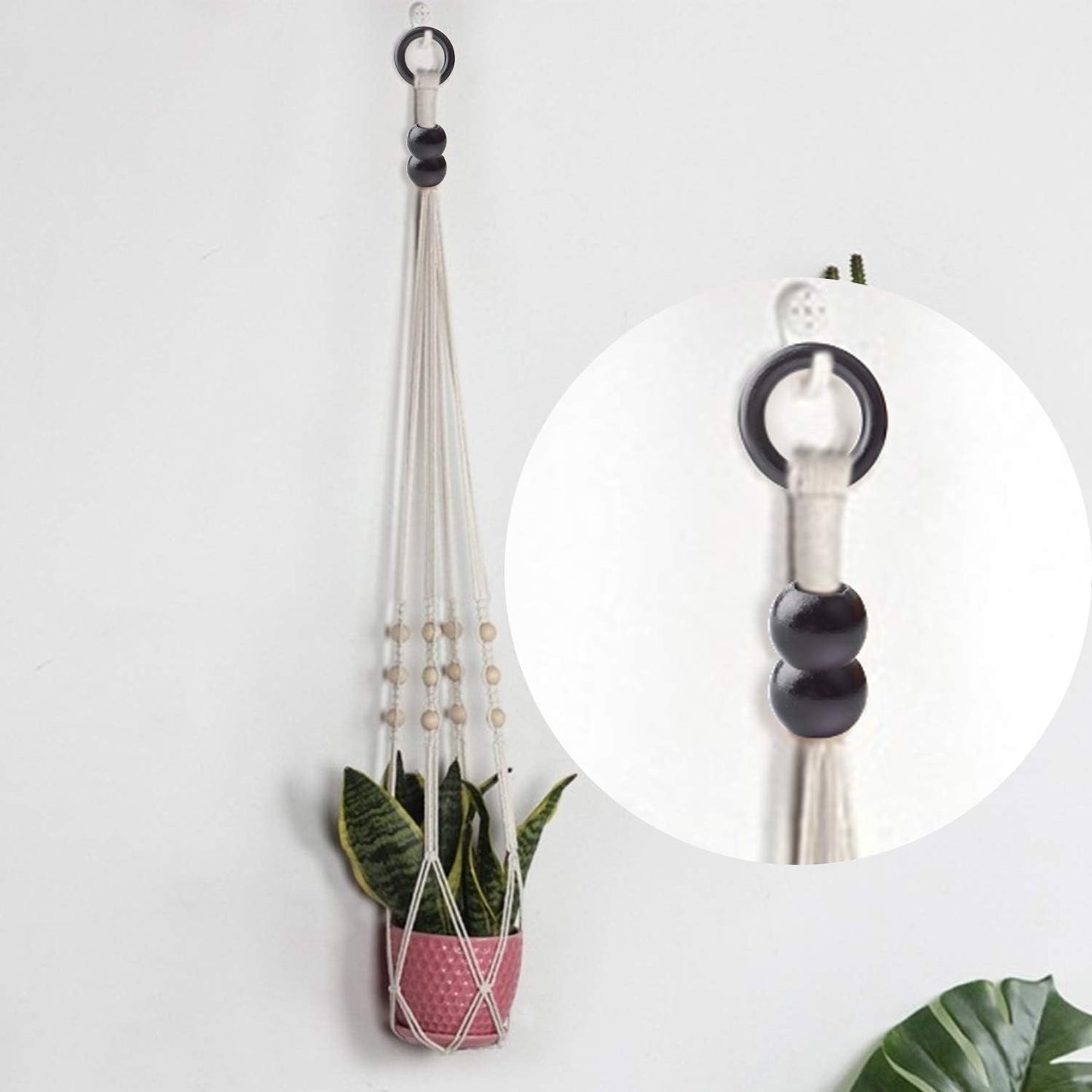 20Pcs Natural Wood Rings Wooden Hoop with 50Pcs Unfinished Wood Beads Wooden Loose Beads for DIY Pendant Connectors Jewelry Making Macrame Wall Hanging Craft
