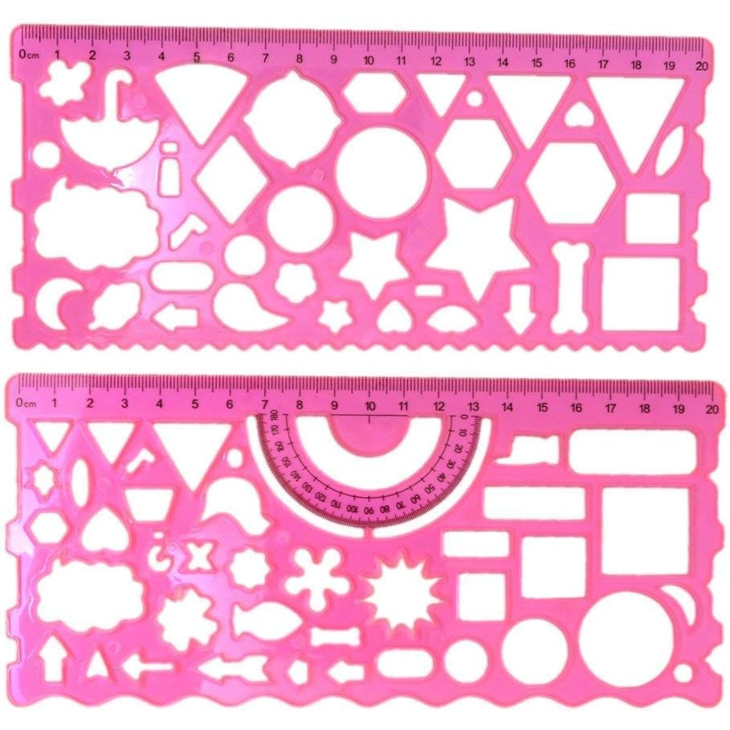 BronaGrand Plastic Templates Drawing Geometric Rulers Triangle Circle Drawing Ruler(Random Color)