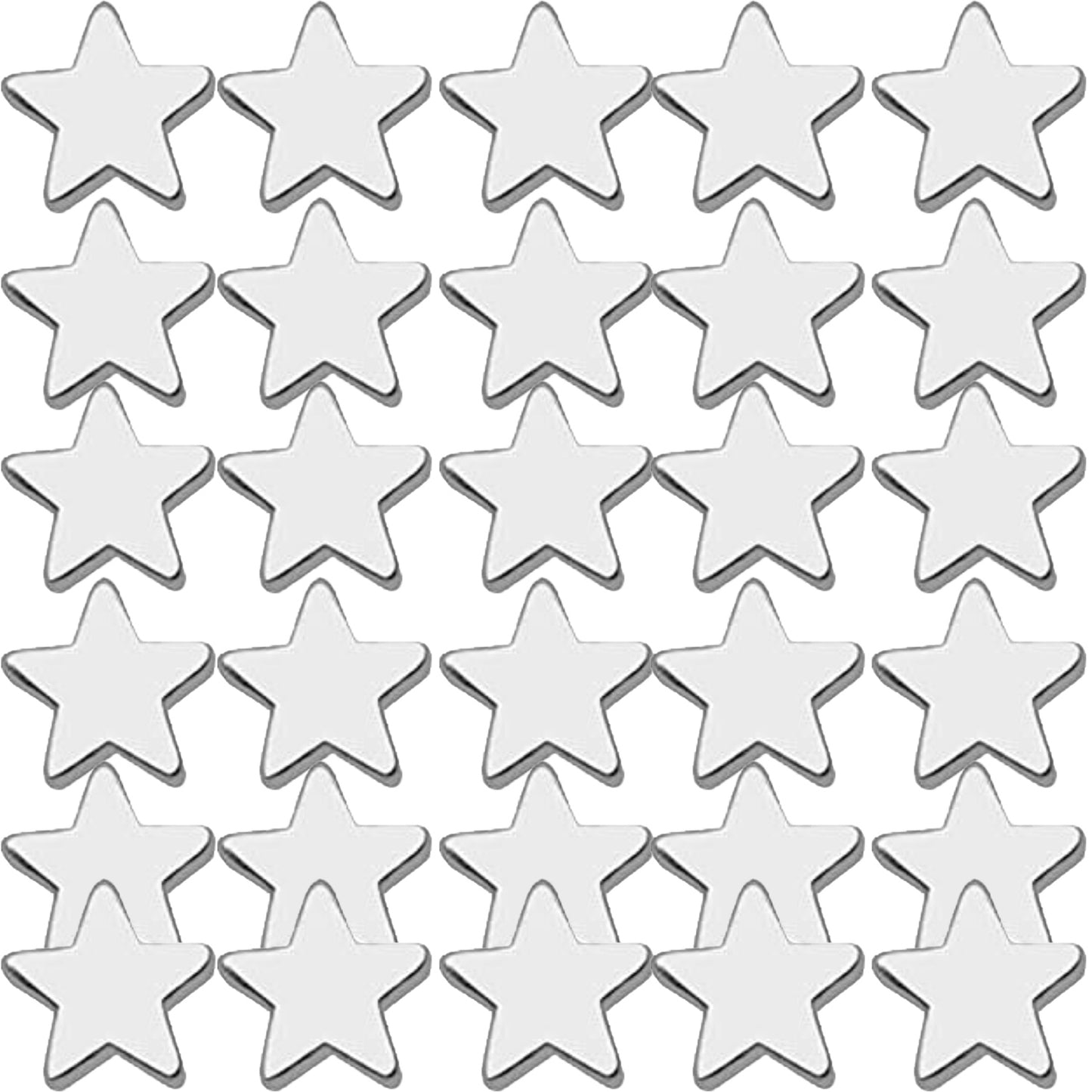 30pcs Star Shape Spacer Beads Jewelry Charm Loose Beads Copper Small Hole Star Beads for DIY Jewelry Crafts Making,6×6mm