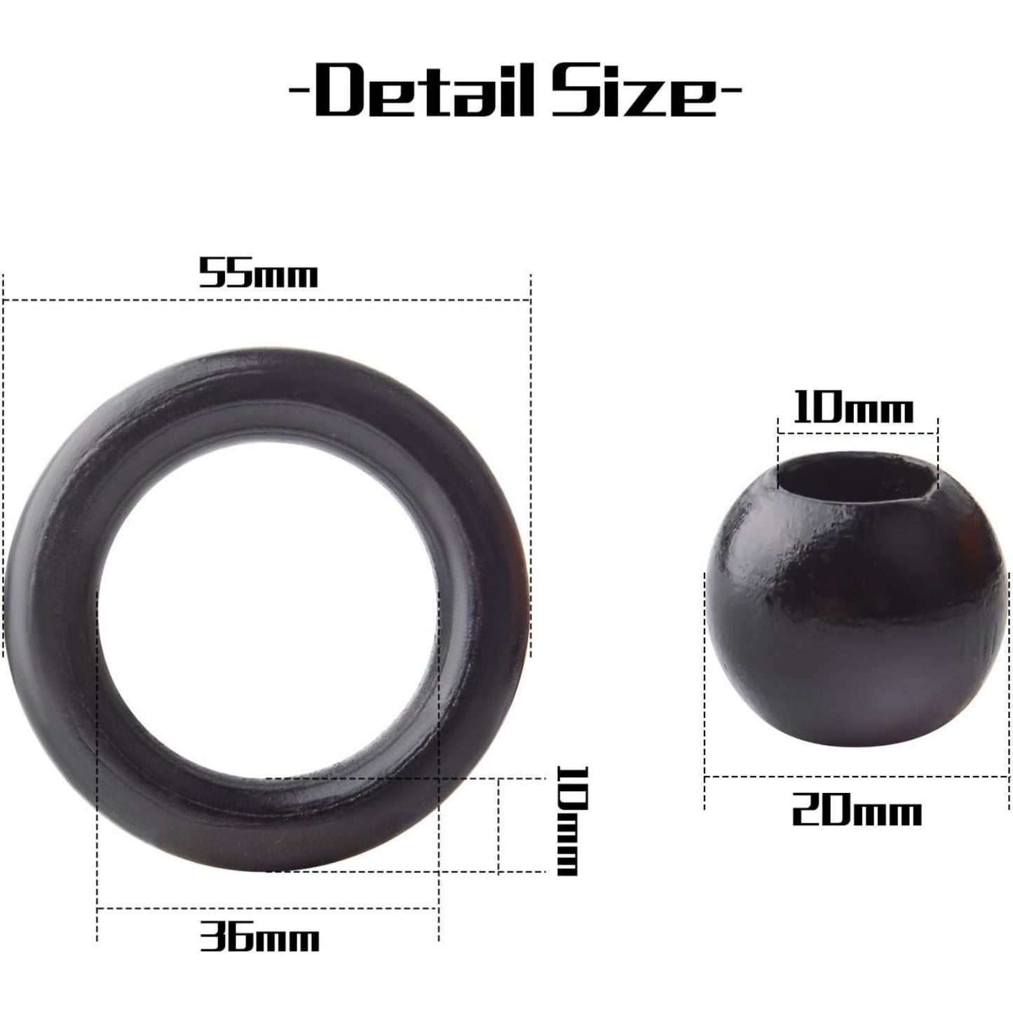 20Pcs Natural Wood Rings Wooden Hoop with 50Pcs Unfinished Wood Beads Wooden Loose Beads for DIY Pendant Connectors Jewelry Making Macrame Wall Hanging Craft