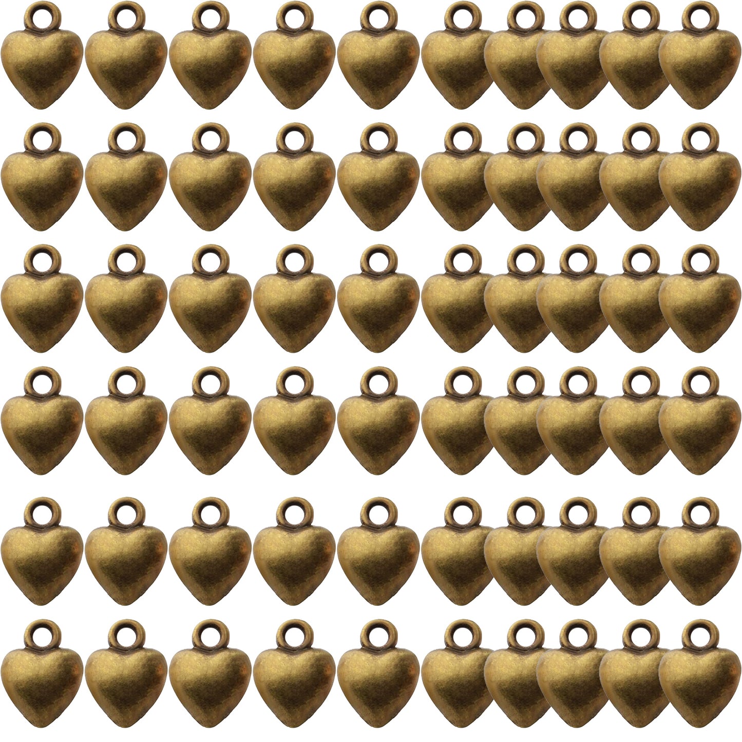 60pcs Heart Love Charm Pendants Alloy European Style Extender Chain Drops Charms for DIY Jewelry Necklace Earrings Making Accessories,4 Colors