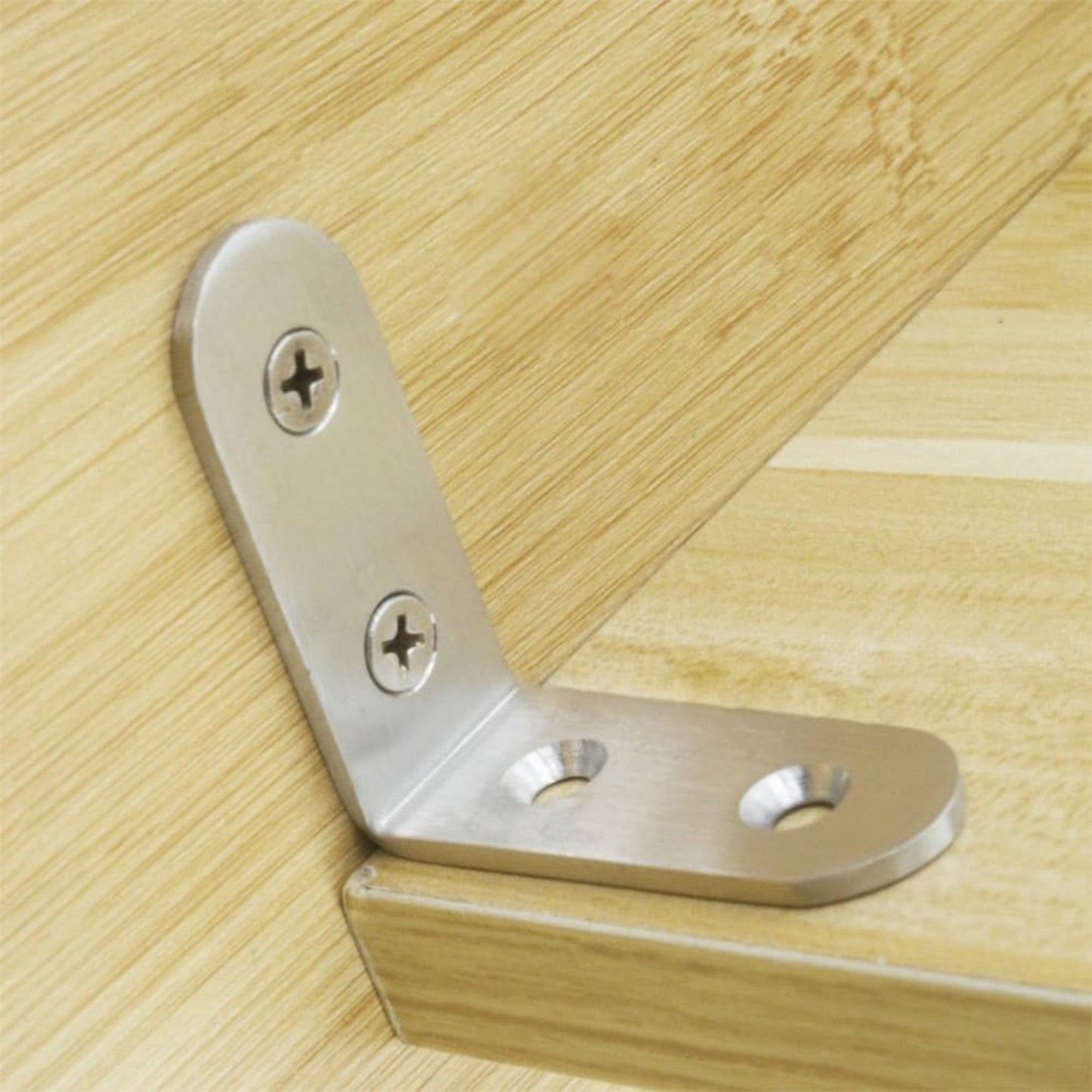 10pcs 90 Degree Right Angle Brackets Fastener Stainless Steel Corner Braces with Screws (40x40mm)