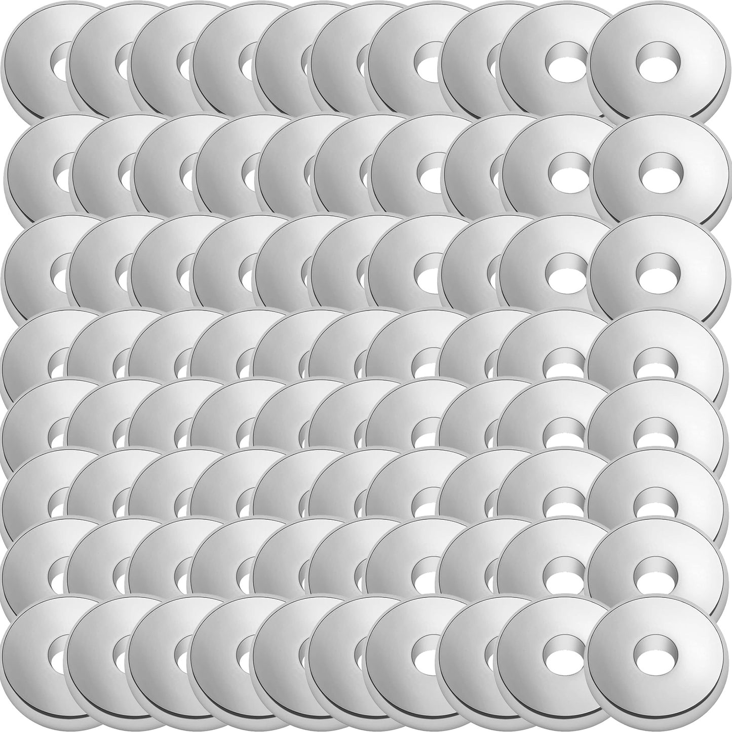 80pcs 4 Sizes Stainless Steel Flat Round Spacer Beads Hypoallergenic Tiny Rondelle Disc Loose Beads Craft Supplies for DIY Bracelet Necklace Earrings Jewelry Making