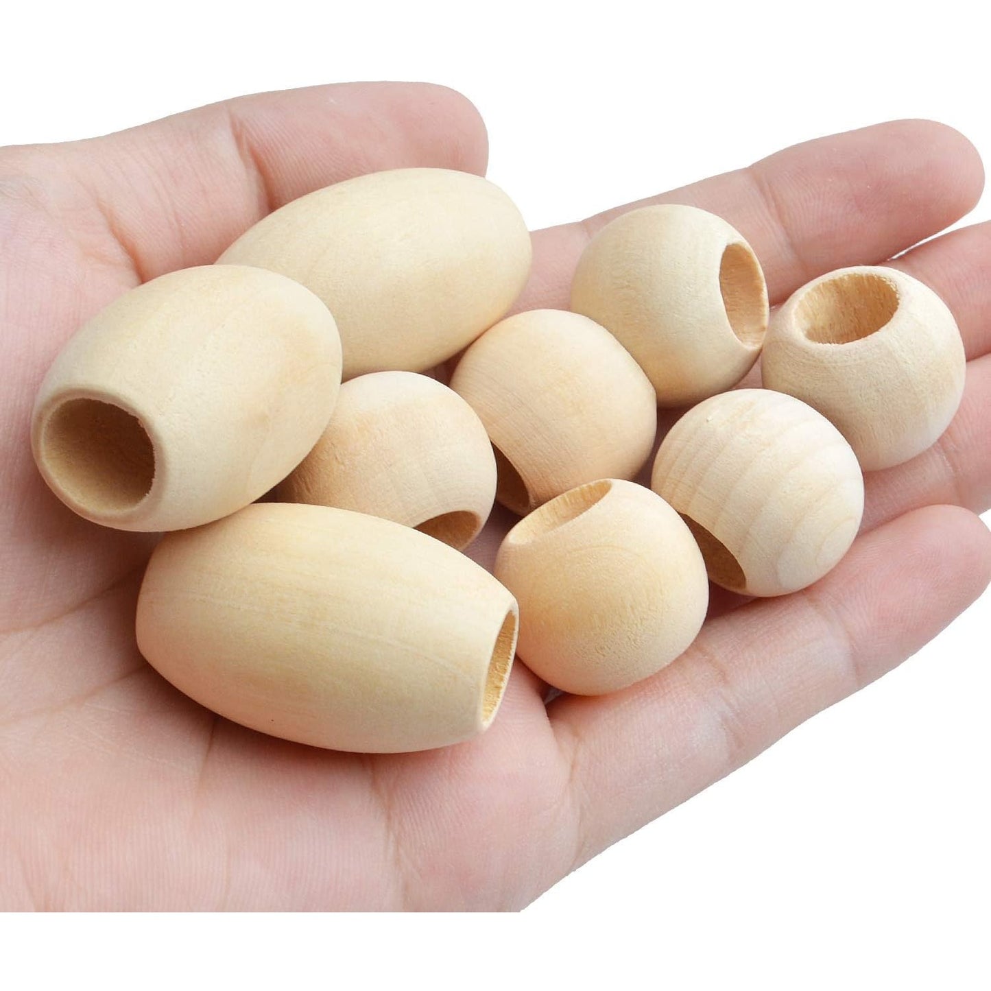 Natural Wooden Spacer Beads - 100pcs Large Hole Unfinished Tube Beads for DIY Handmade Decorations, Bracelets, Pendants & Crafts