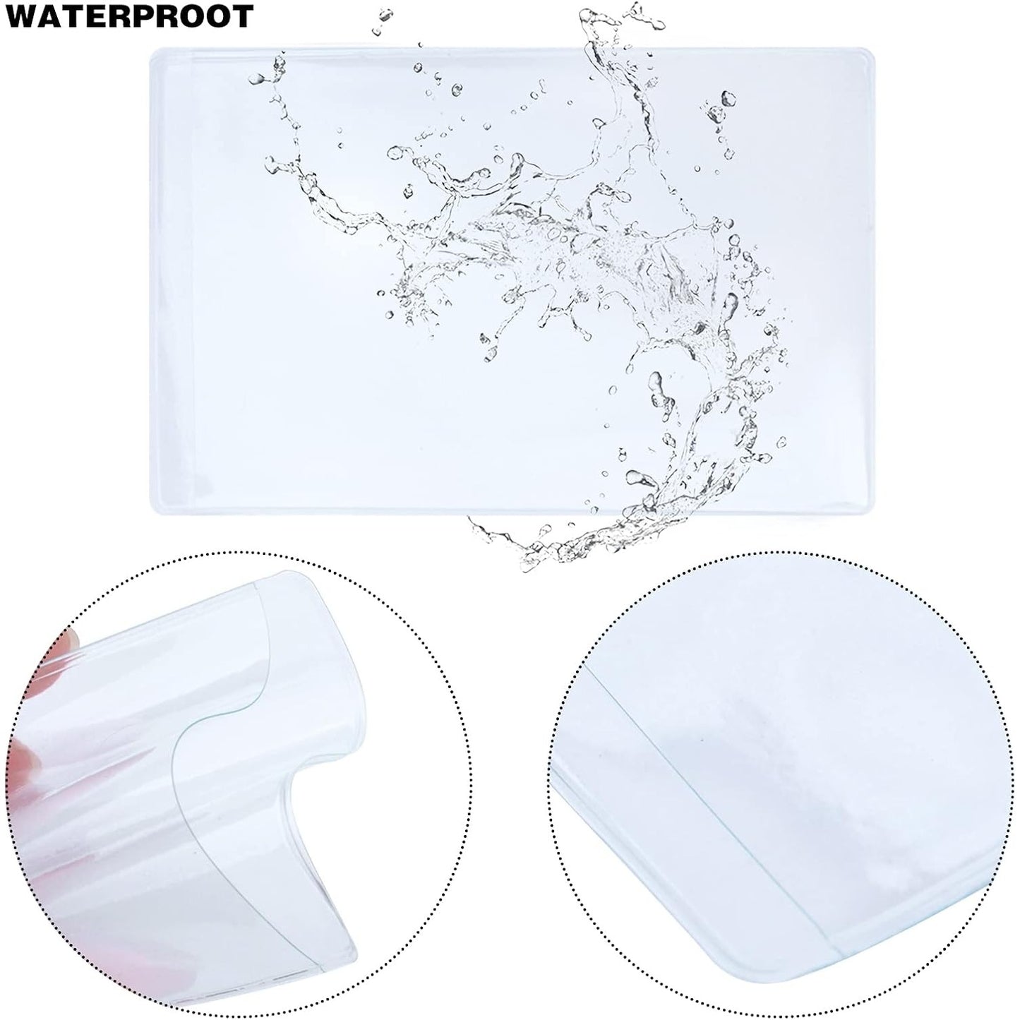 50pcs Transparent Credit Card Sleeves Waterproof Clear New Medicare Card Holder Protector Sleeve for License ID Business Social Insurance Bank Card, 6cm×9.3cm