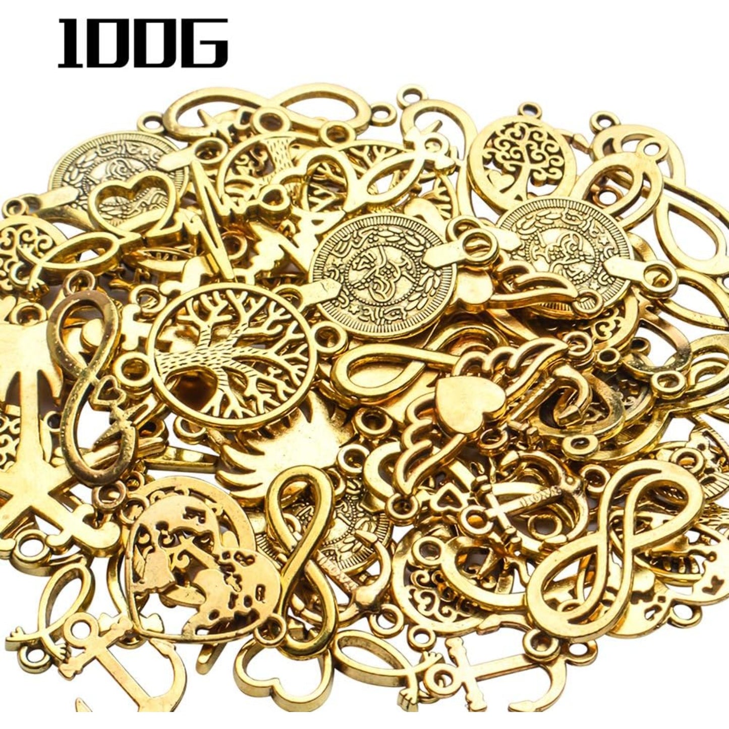 100g(40~70pcs) Mixed Connector Tree of Life Charms Infinity Symbol Pendants Beads Connector for DIY Necklace Bracelet Jewelry Making