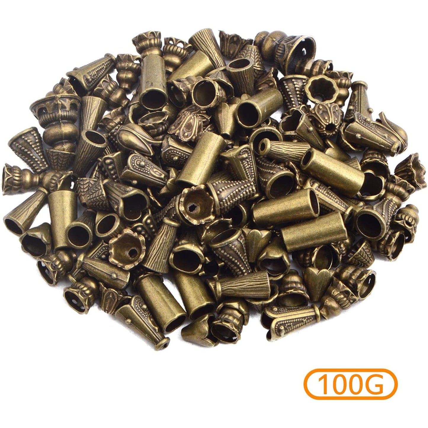 100 Gram Assorted Styles Column Spacer Beads Tibetan Alloy Barrel Tube Loose Spacer Beads Craft Supplies for DIY Bracelet Necklace Jewelry Craft Making, Antique Bronze