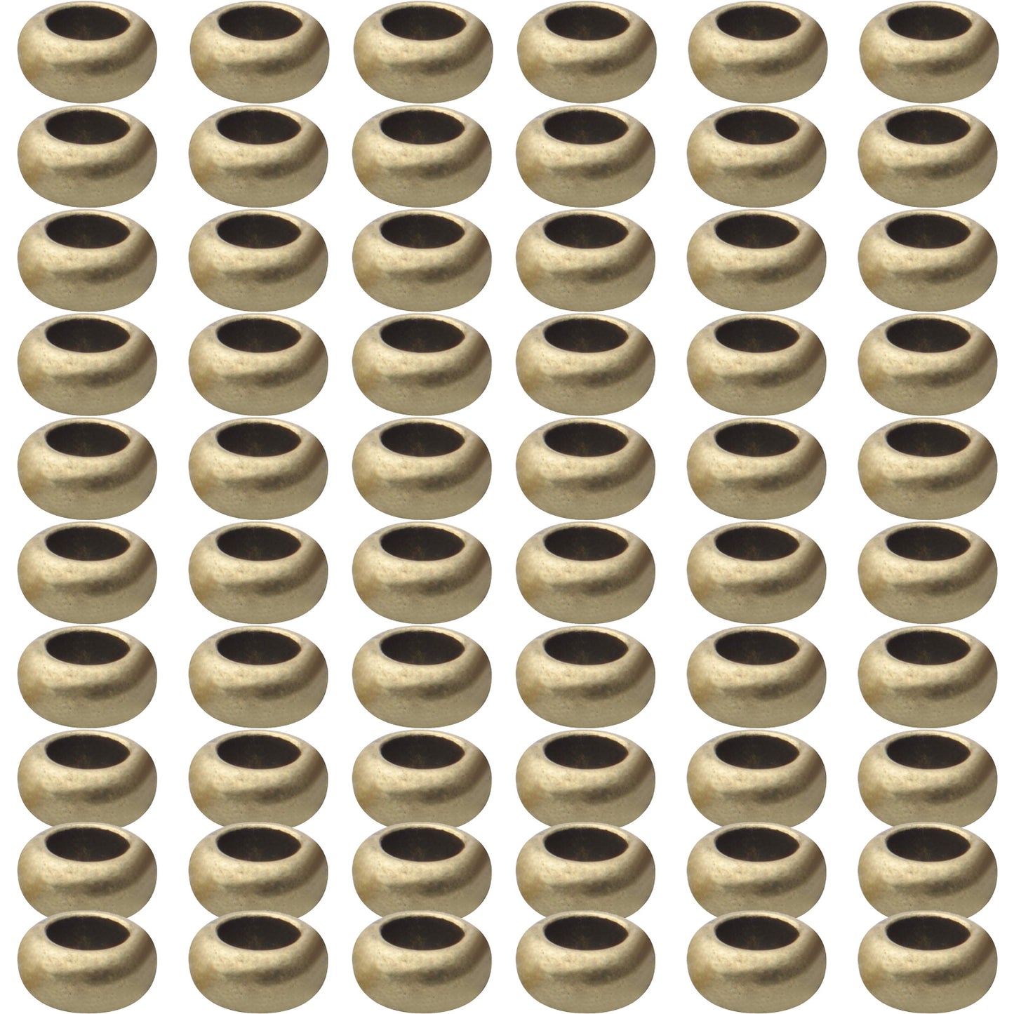 60pcs Rondelle Large Hole Spacer Beads Tibetan European Spacer Loose Hole Metal Beads for Necklace Bracelet Jewelry Making,10×6×5mm