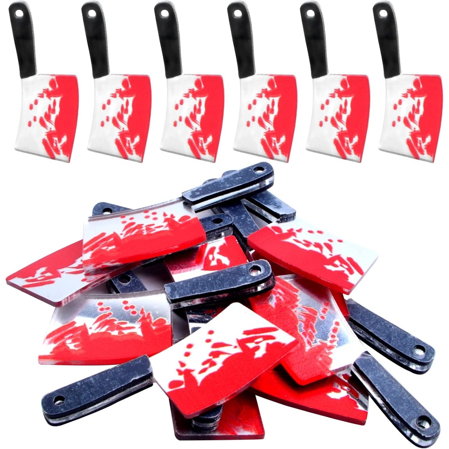 12 Pieces Small Knife Pendant Charms Acrylic Horror Sharp Knife Shape Dangle Pendants Craft Supplies for DIY Earrings Jewelry Making Halloween Party Decor