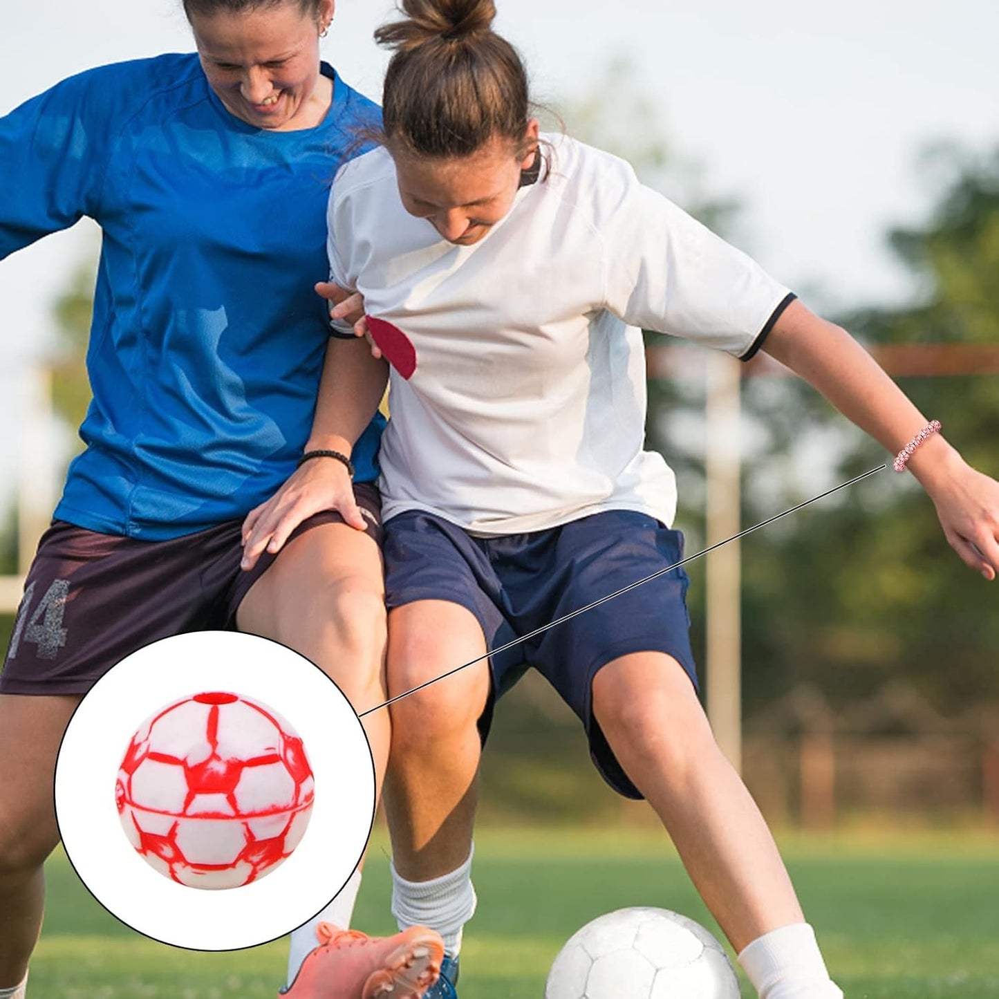 120pcs American Football Beads Acrylic Football Sport Spacer Beads with A Roll of Elastic Crystal Rope Craf Supplies for DIY Necklace Bracelet Keychain Jewelry Making