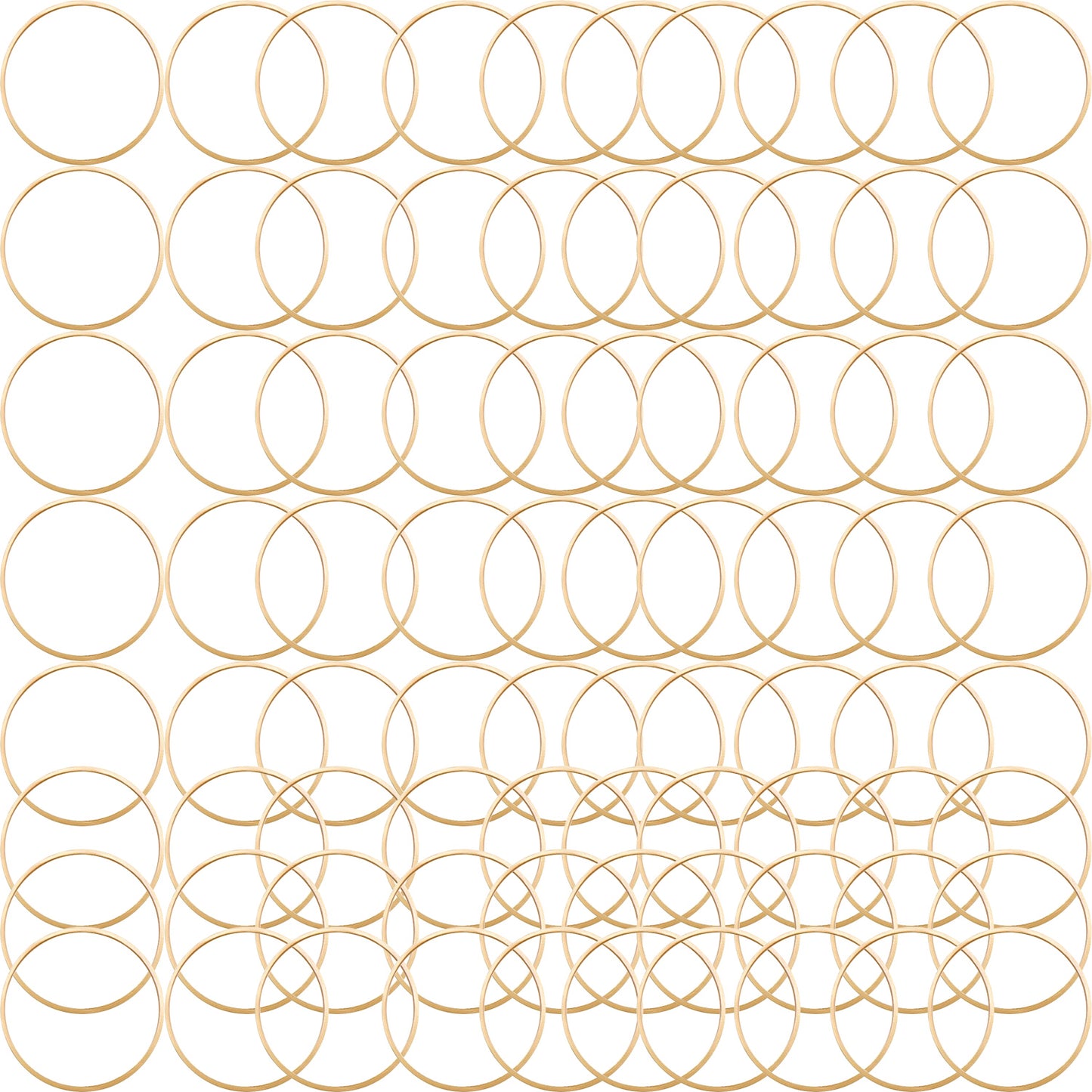 80pcs 15mm/20mm/25mm/30mm Earrings Beading Hoop Earring Findings Brass Round Circle Charms Open Bezel Pendant Frame for DIY Jewelry Earrings Making Supplies, 2 Colors