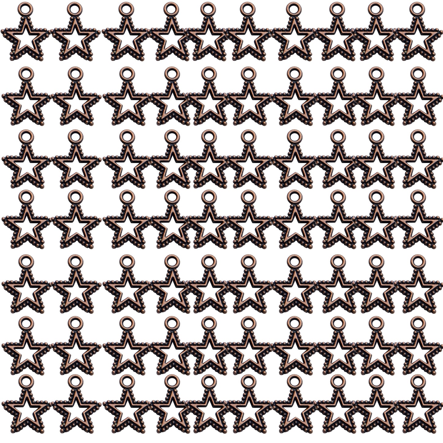 Star Pendant Charms,70pcs 17x15mm Hollow Star Charms Tibetan Alloy Star Pendants Little Star Dangle Charms Jewelry Making Accessories for Earrings Necklace Bracelet Crafts,7 Colors