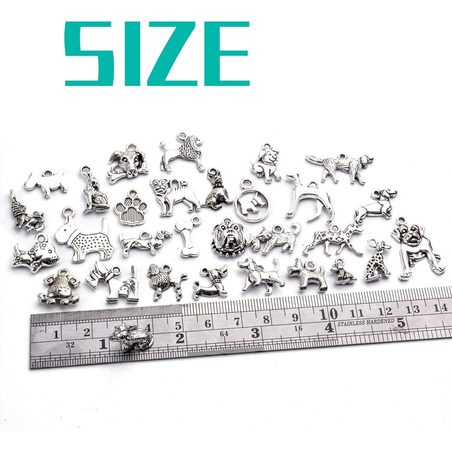 30pcs Antique Tibetan Silver Animal Charms Alloy Pet Dog Paw Charm Pendants Jewelry Making Findings for DIY Necklace Bracelet Keychain