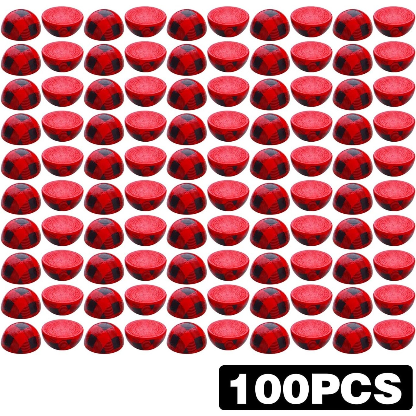 100pcs 15 mm Half Wooden Round Balls Natural Wood Craft Beads Unfinished Split Wood Balls for DIY Paint Christmas Home Party Ornament Art Crafts Decor Supplies, White