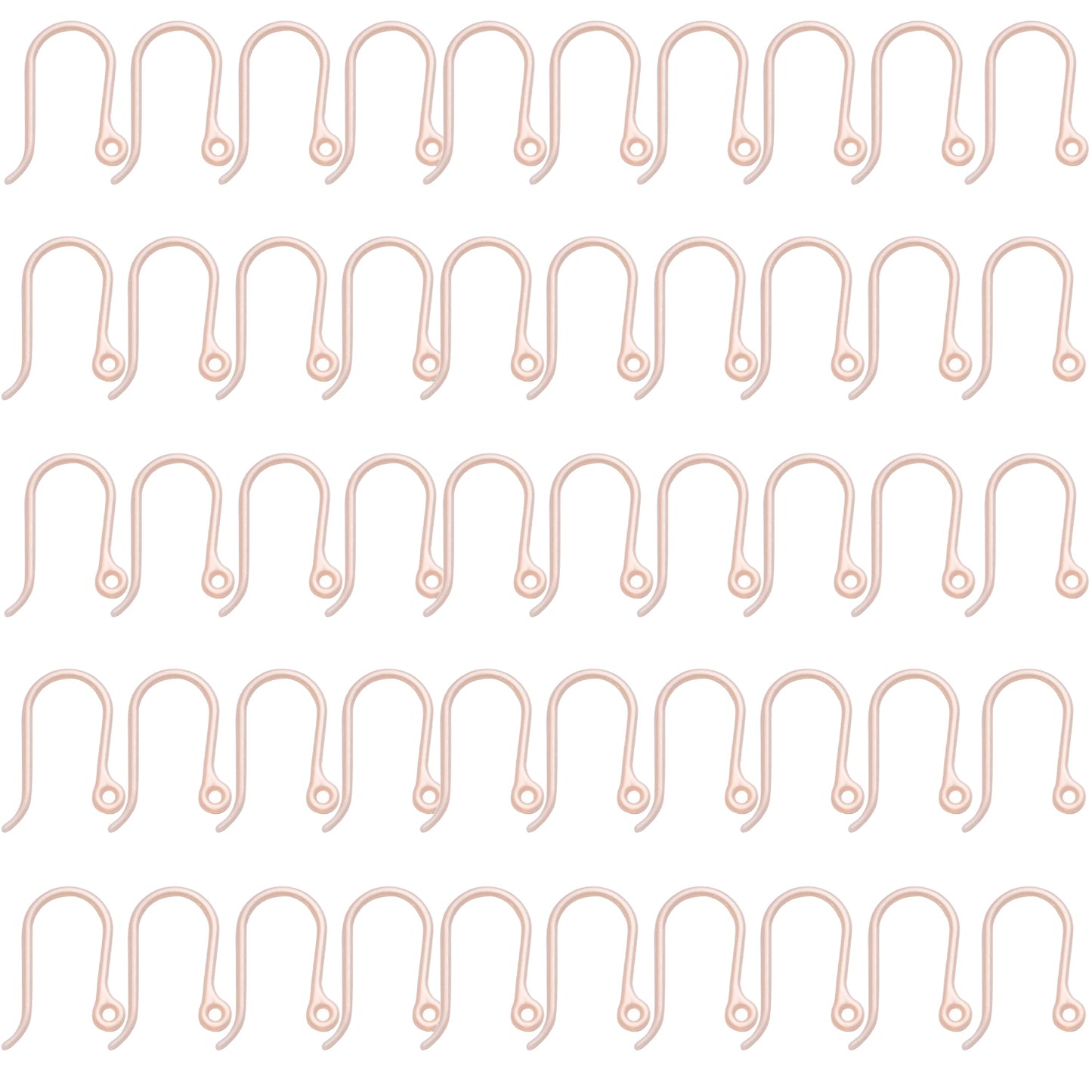 Plastic Earring Hooks, 50pcs Non-Allergenic Plastic Earring Hooks Safety Ear Wire Hooks Earring Findings for DIY Jewelry Making, 13x9mm, Golden, Silver, Black, Pink, Clear(Small)