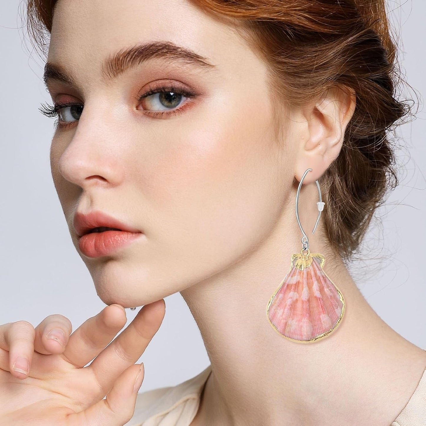 1 Pair of V-Shaped Earring Hooks S925 Sterling Silver Long Ear Wire Hook Dangle Connectors Replacements with Clear Ear Backs for DIY Earrings Crafts Jewelry Making Accessories