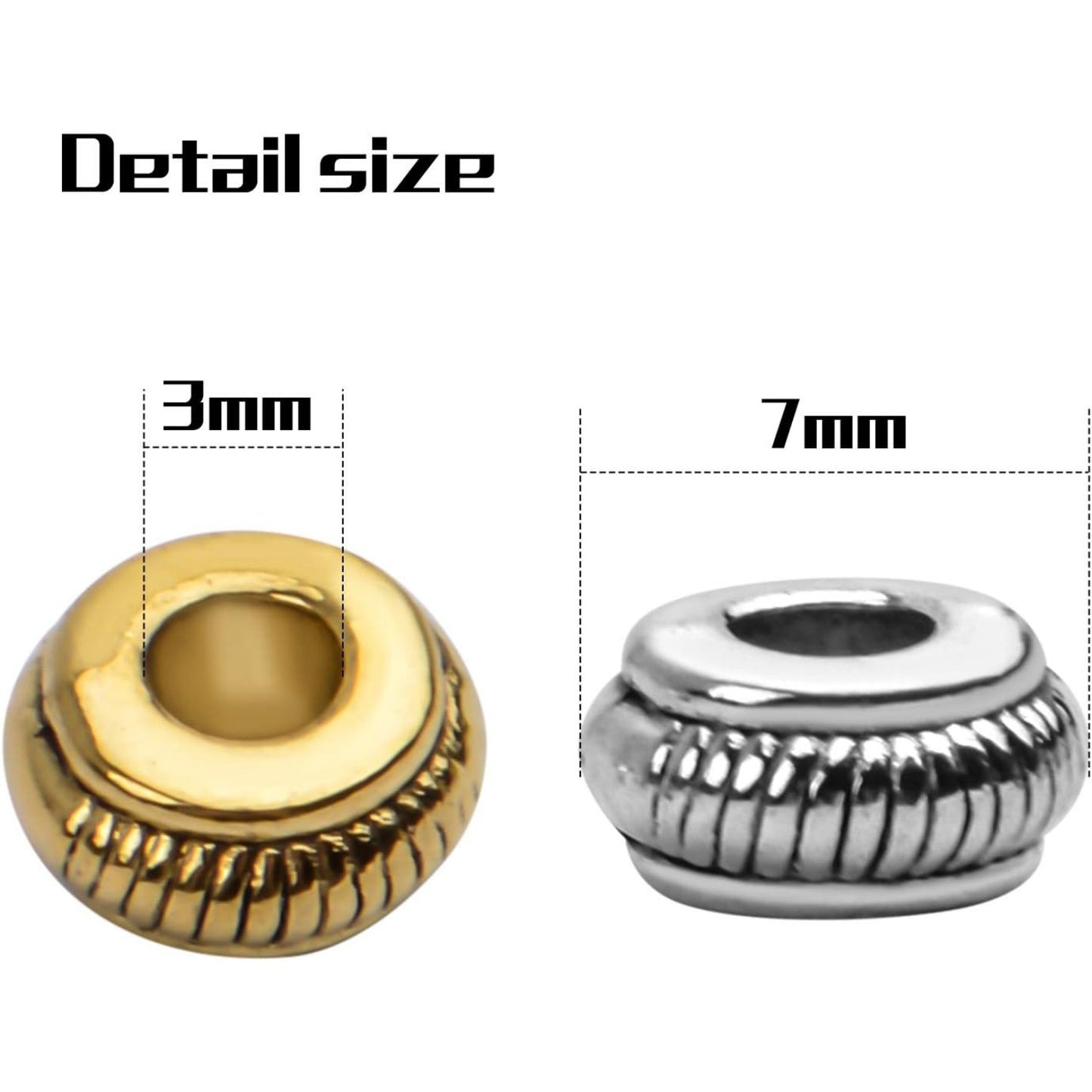 Tibetan Jewelry Findings,100pcs 7mm Antique Spacer Beads Tibetan Alloy Bead Spacers with 3mm Hole for DIY Necklace Bracelets Crafting,Pumpkin Shape
