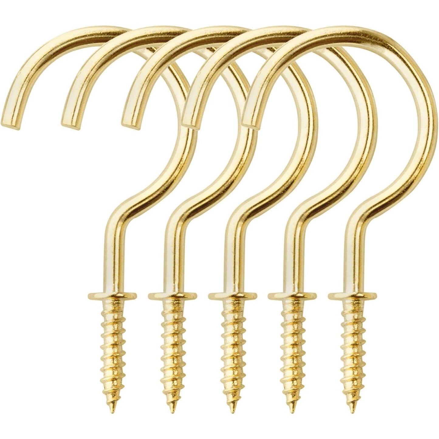 20 Pieces Screw in Ceiling Hooks,2.8 inches Metal Cup Hook Hangers for Hanging Plants,Kitchen (Gold)
