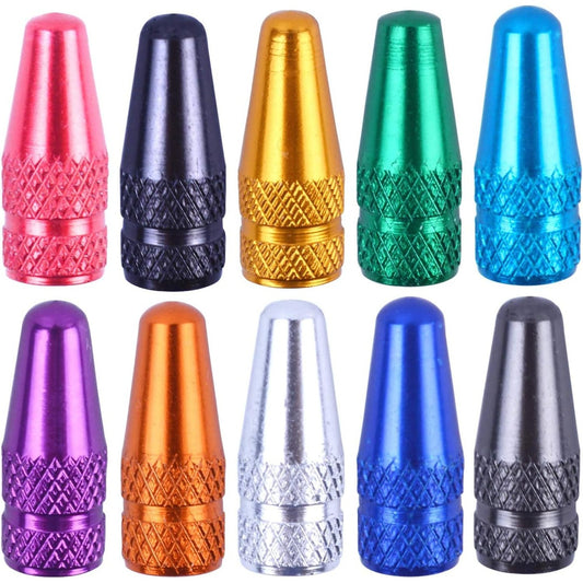 BronaGrand 40pcs Multi-Color Anodized Machined Aluminum Alloy Bicycle Bike Tire Valve Caps Dust Covers French Style Presta Valve Cap