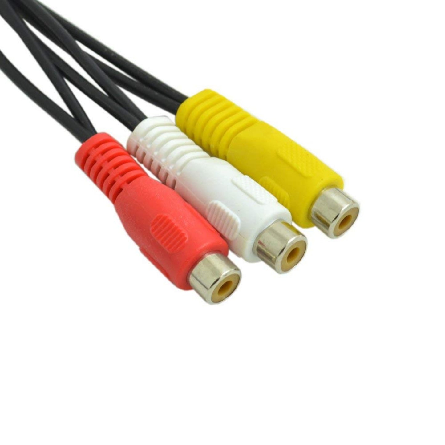 BronaGrand 3 RCA Female Jack to 6 RCA Male Plug Splitter Audio Video Av Adapter Cable 12inch